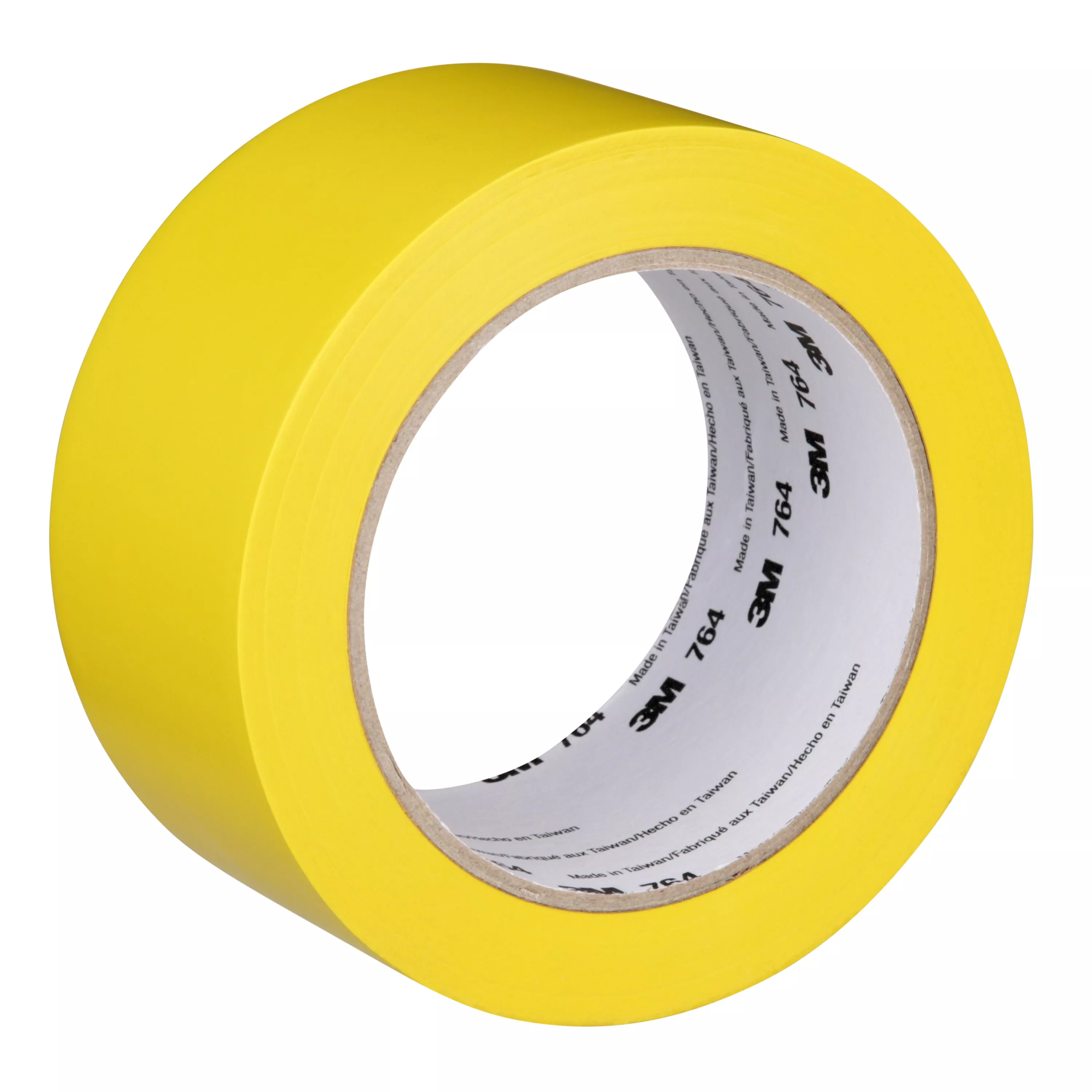 3M™ General Purpose Vinyl Tape 764, Yellow, 2 in x 36 yd, 5 mil, 24 Roll/Case, Individually Wrapped Conveniently Packaged