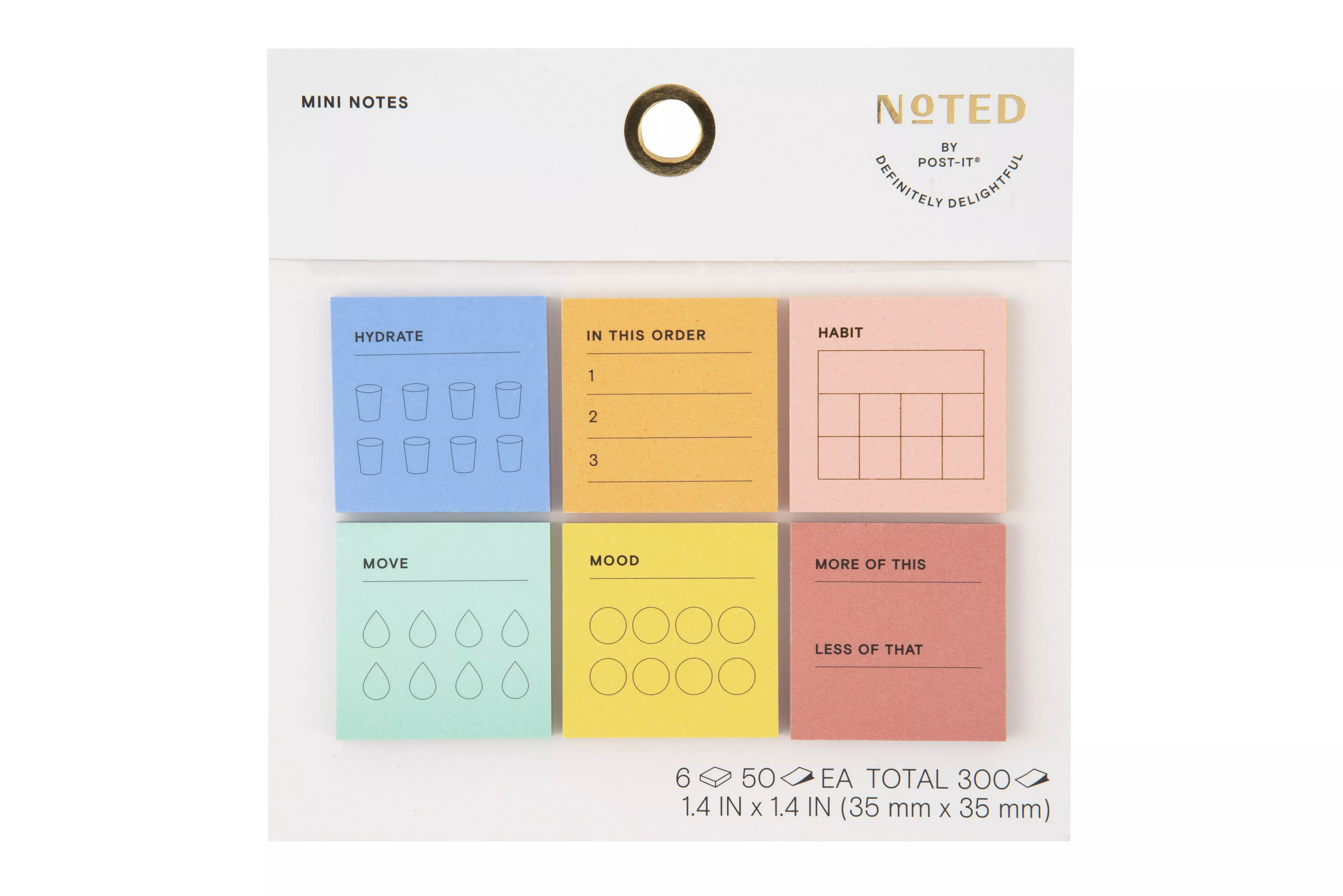Post-it® Mini Notes NTDW-MINI-1, 1.4 in x 1.4 in (35 mm x 35 mm)