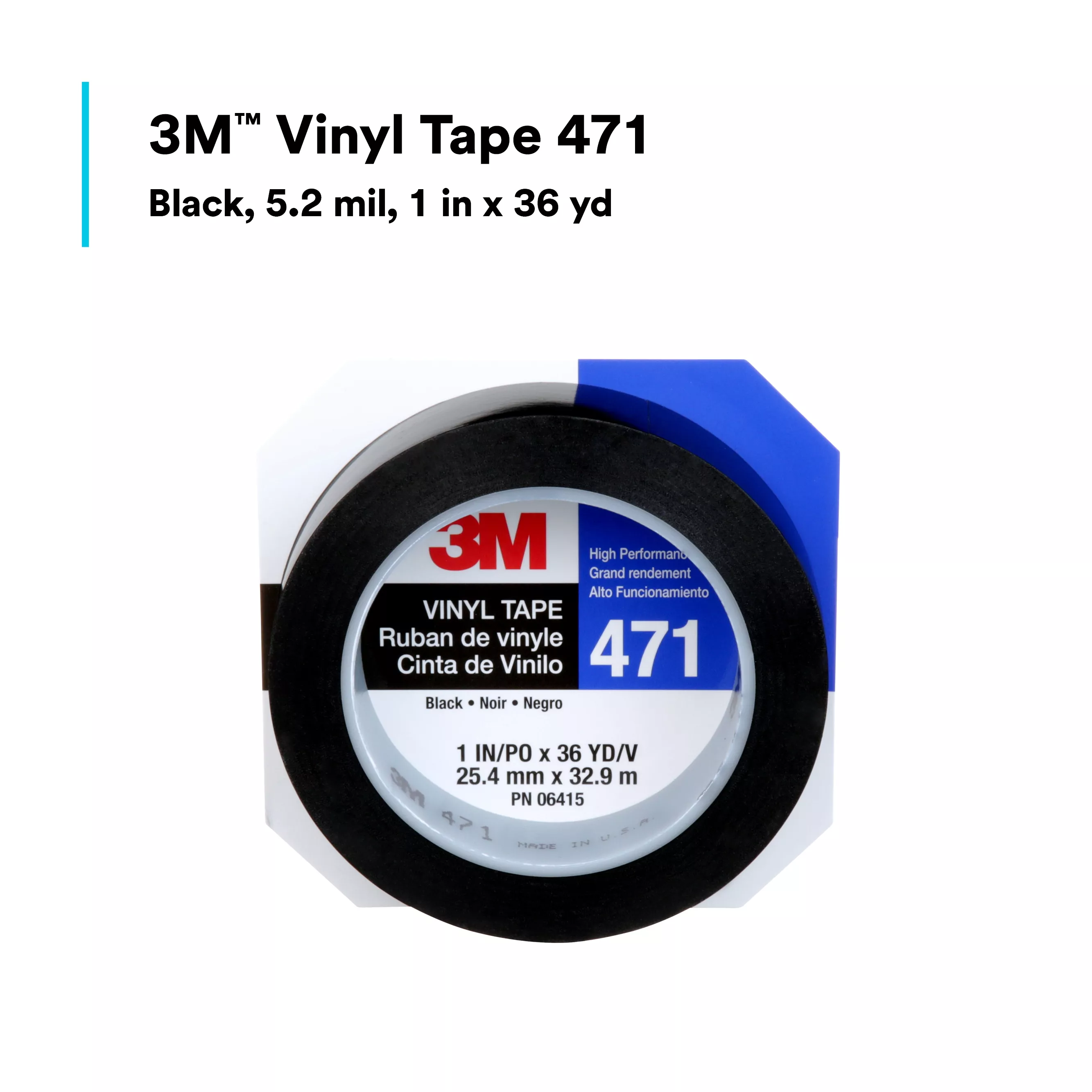 SKU 7100044640 | 3M™ Vinyl Tape 471