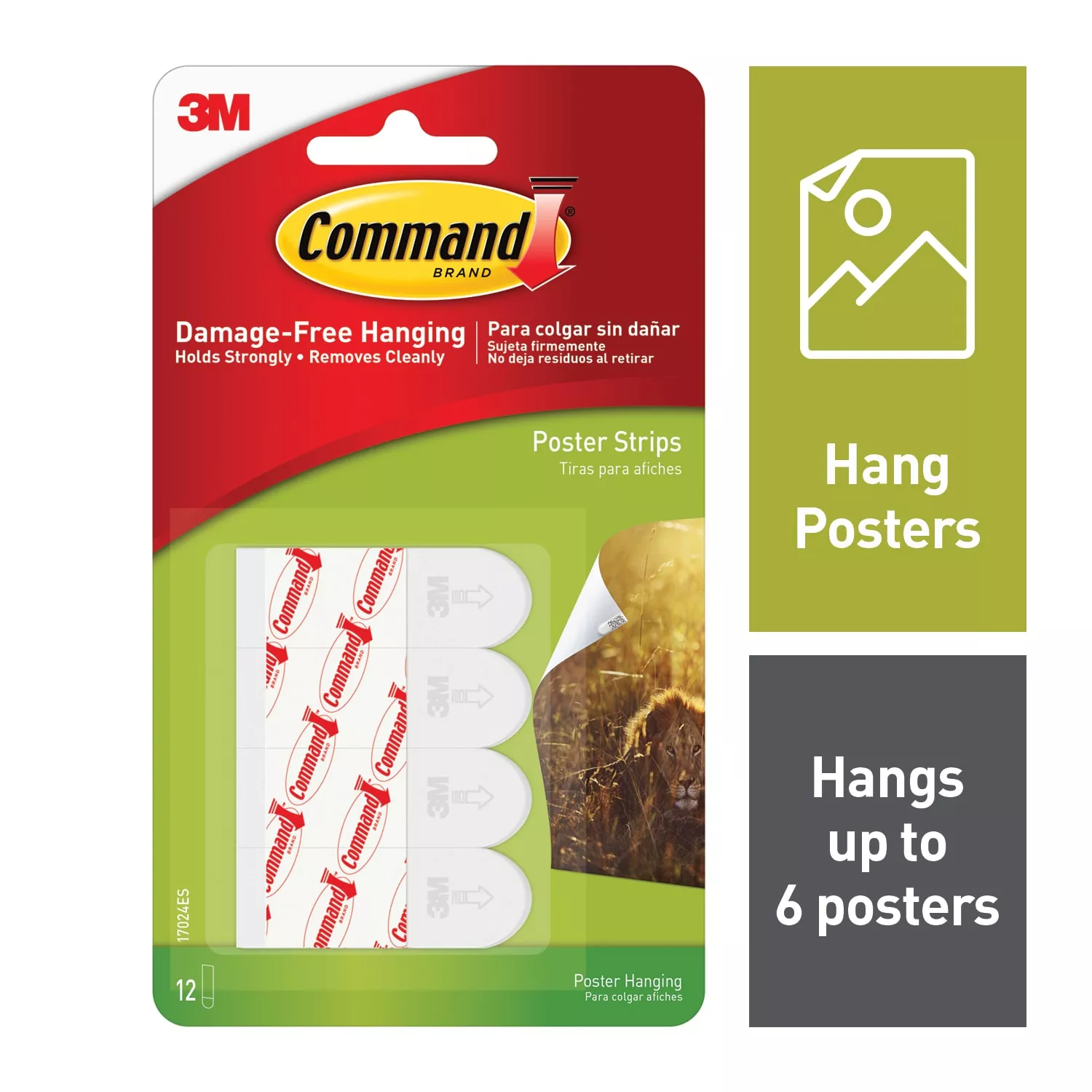 Command™ Poster Strips 17024ANZ, Poster Strips, 6 Pack/Bag, 6 Bag/Case