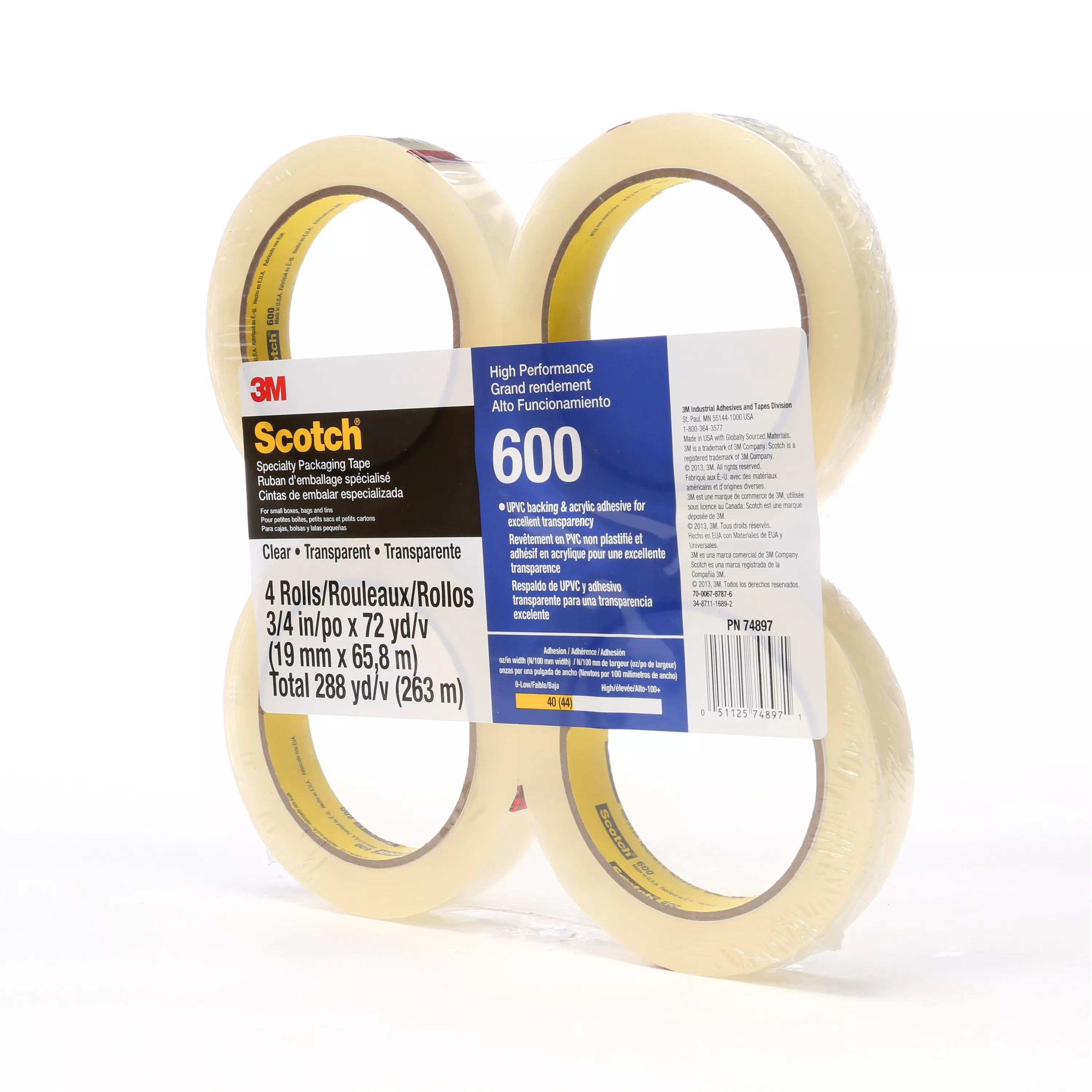 SKU 7010375599 | Scotch® Light Duty Packaging Tape 600