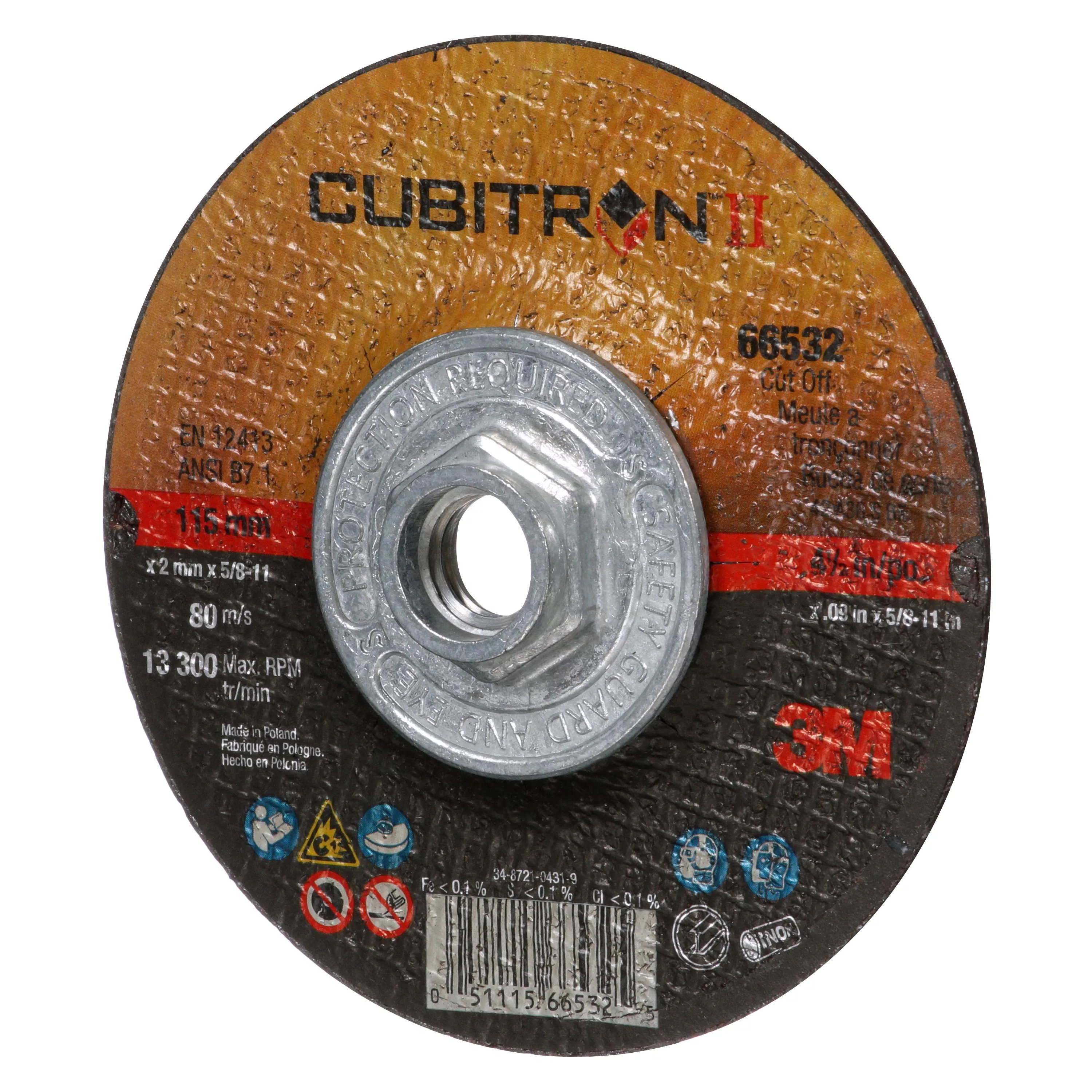 Product Number 66532 | 3M™ Cubitron™ II Cut-Off Wheel