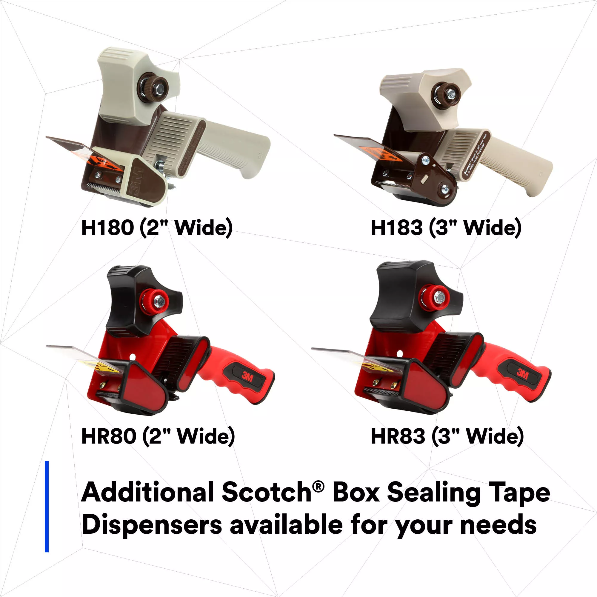 SKU 7000042997 | Scotch® Box Sealing Tape Hand Dispenser H180