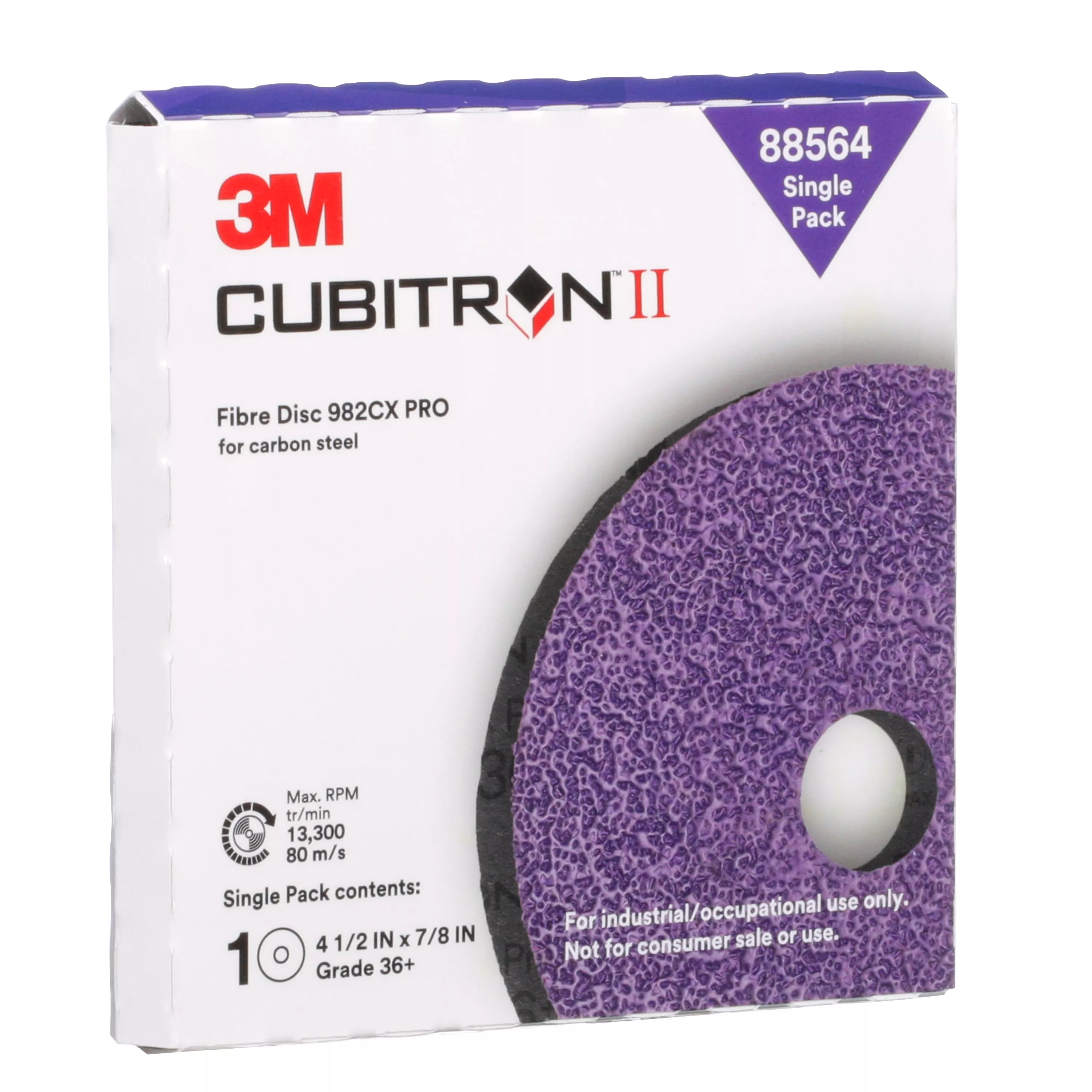 SKU 7100253451 | 3M™ Cubitron™ II Fibre Disc 982CX Pro