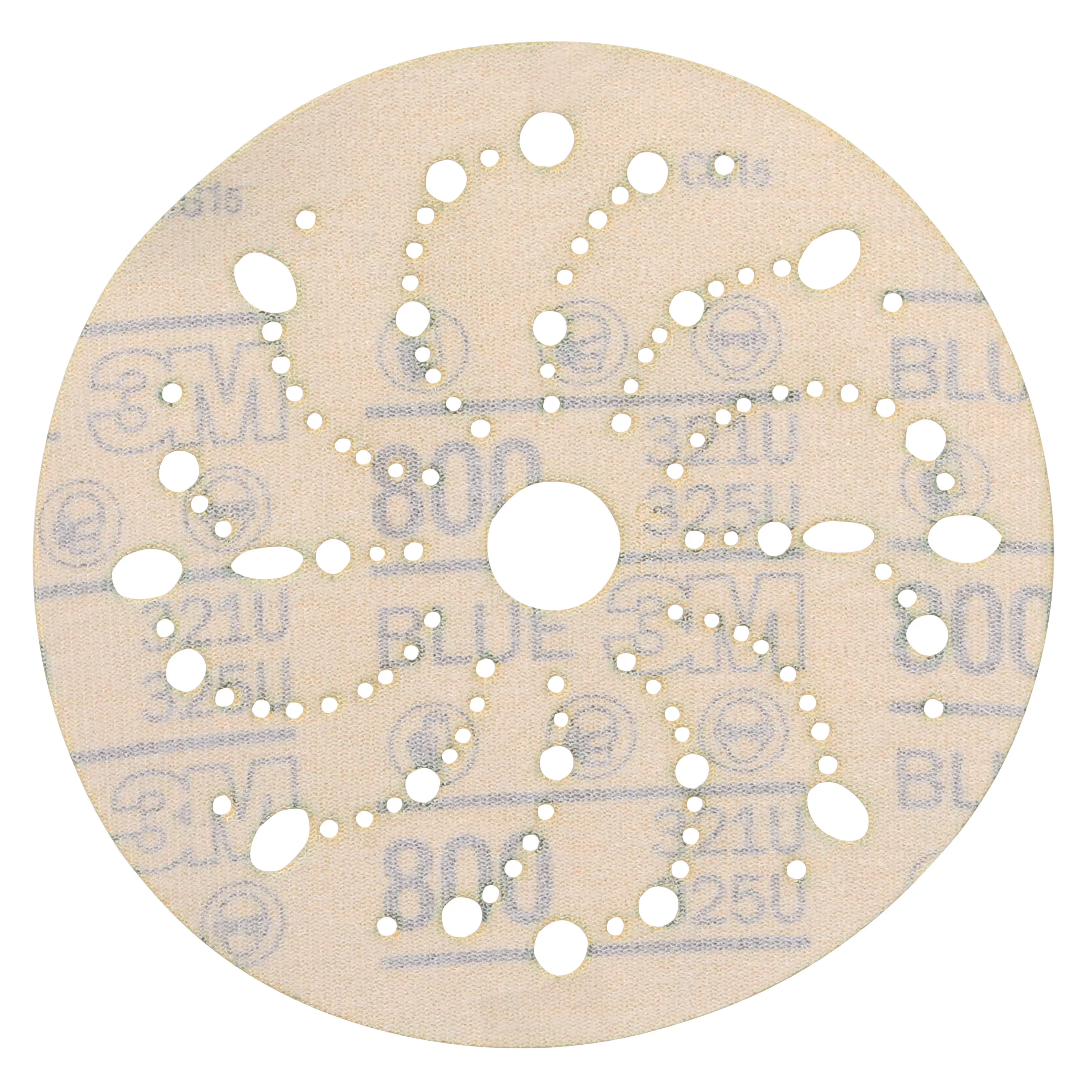 SKU 7100091111 | 3M™ Hookit™ Blue Abrasive Disc 321U Multi-hole