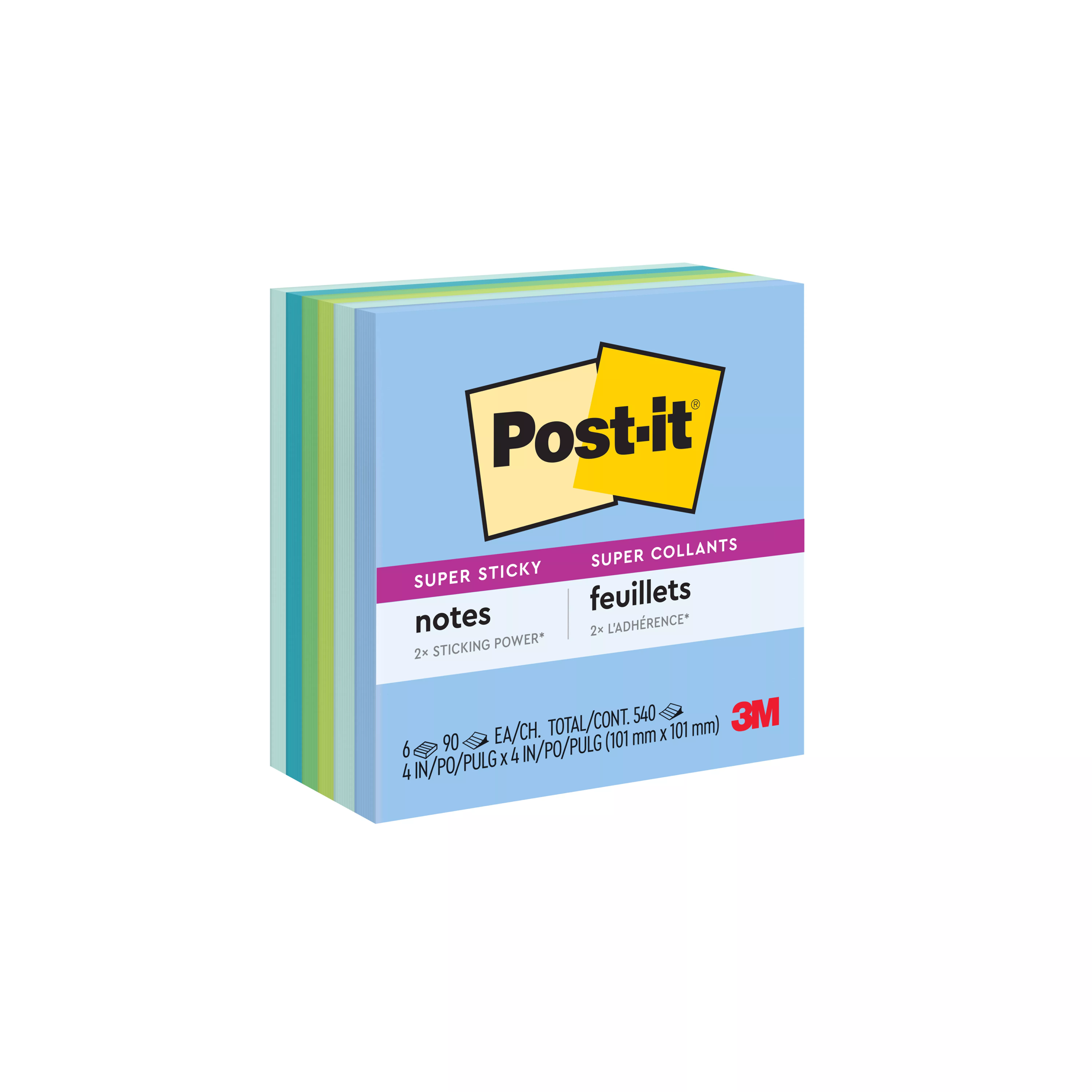 SKU 7100066315 | Post-it® Super Sticky Recycled Notes 654-6SST