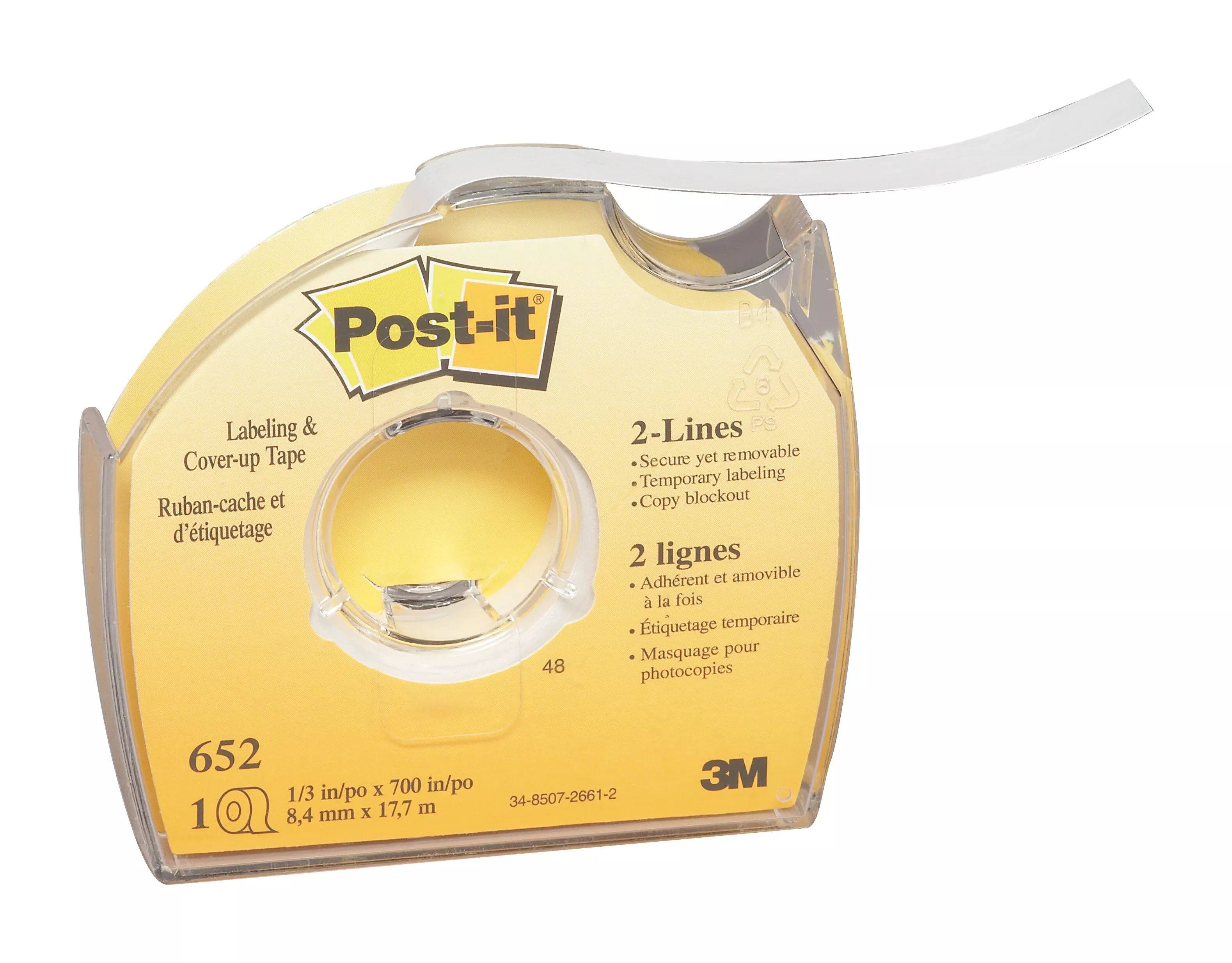 SKU 7000002171 | Post-it® Labeling and Cover-Up Tape 652