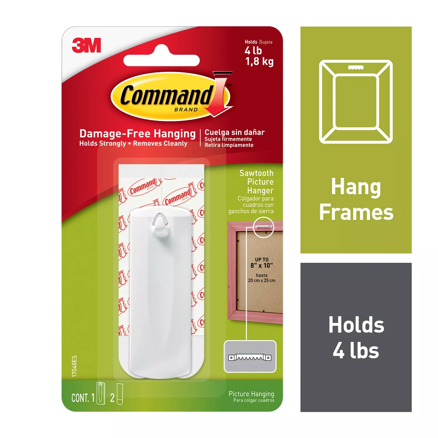 Command™ Sawtooth Picture Hanger 17040ES