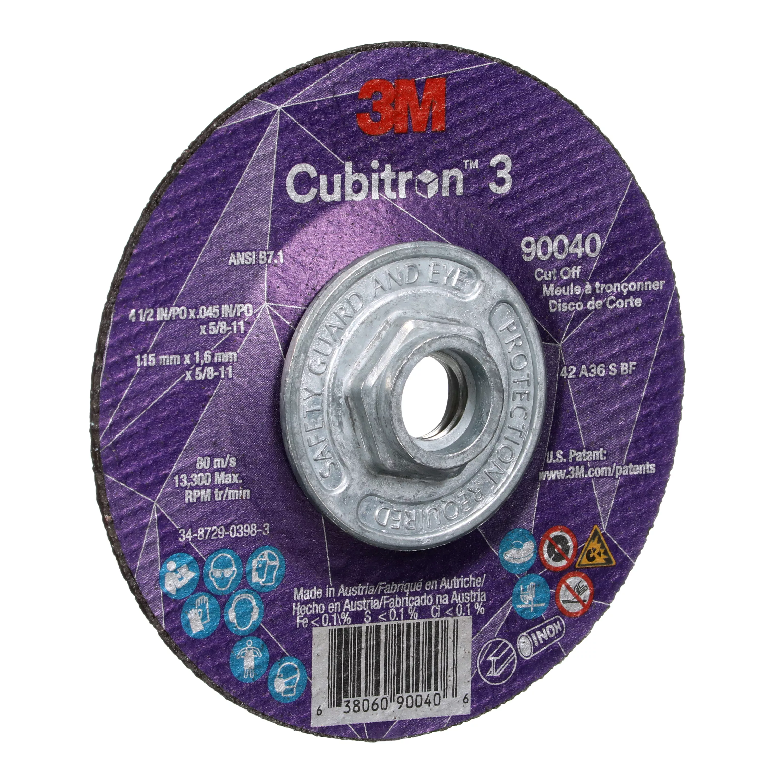Product Number 90040 | 3M™ Cubitron™ 3 Cut-Off Wheel