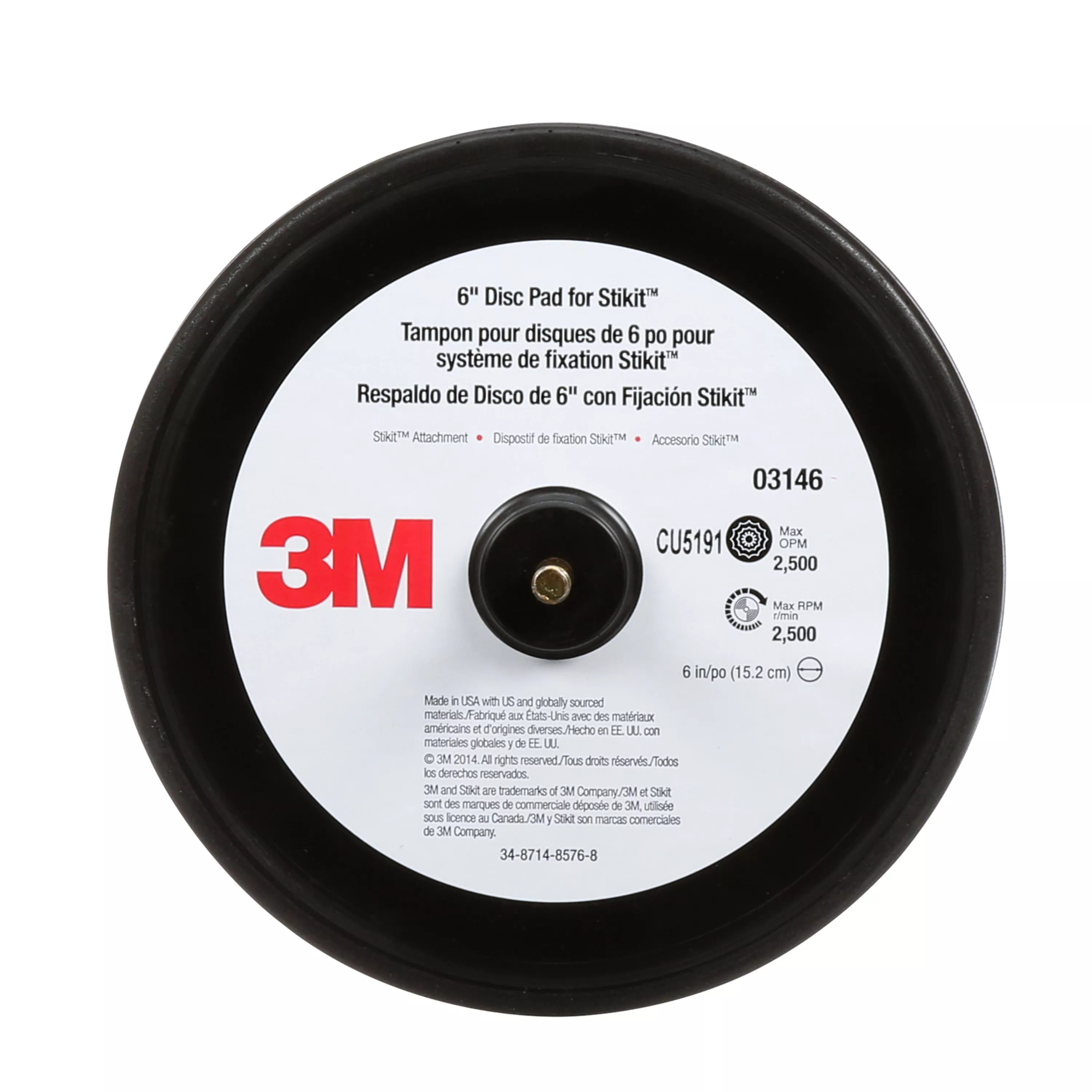 3M™ Stikit™ Abrasive Disc Pad, 3146B, 6 in, 10 per case