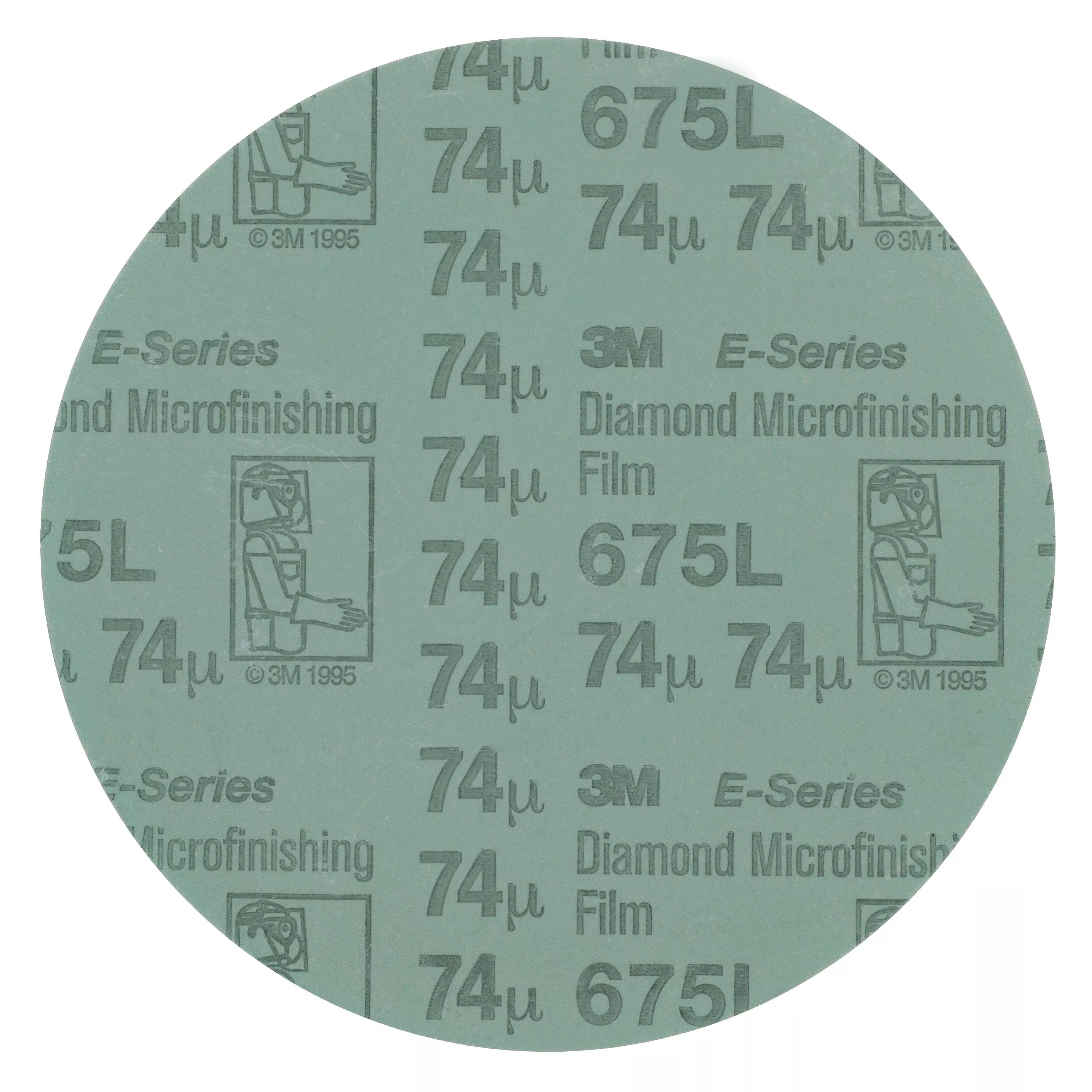 3M™ Diamond Microfinishing PSA Film Disc 675L, 12 in x NH 9 Mic, 3
ea/Case