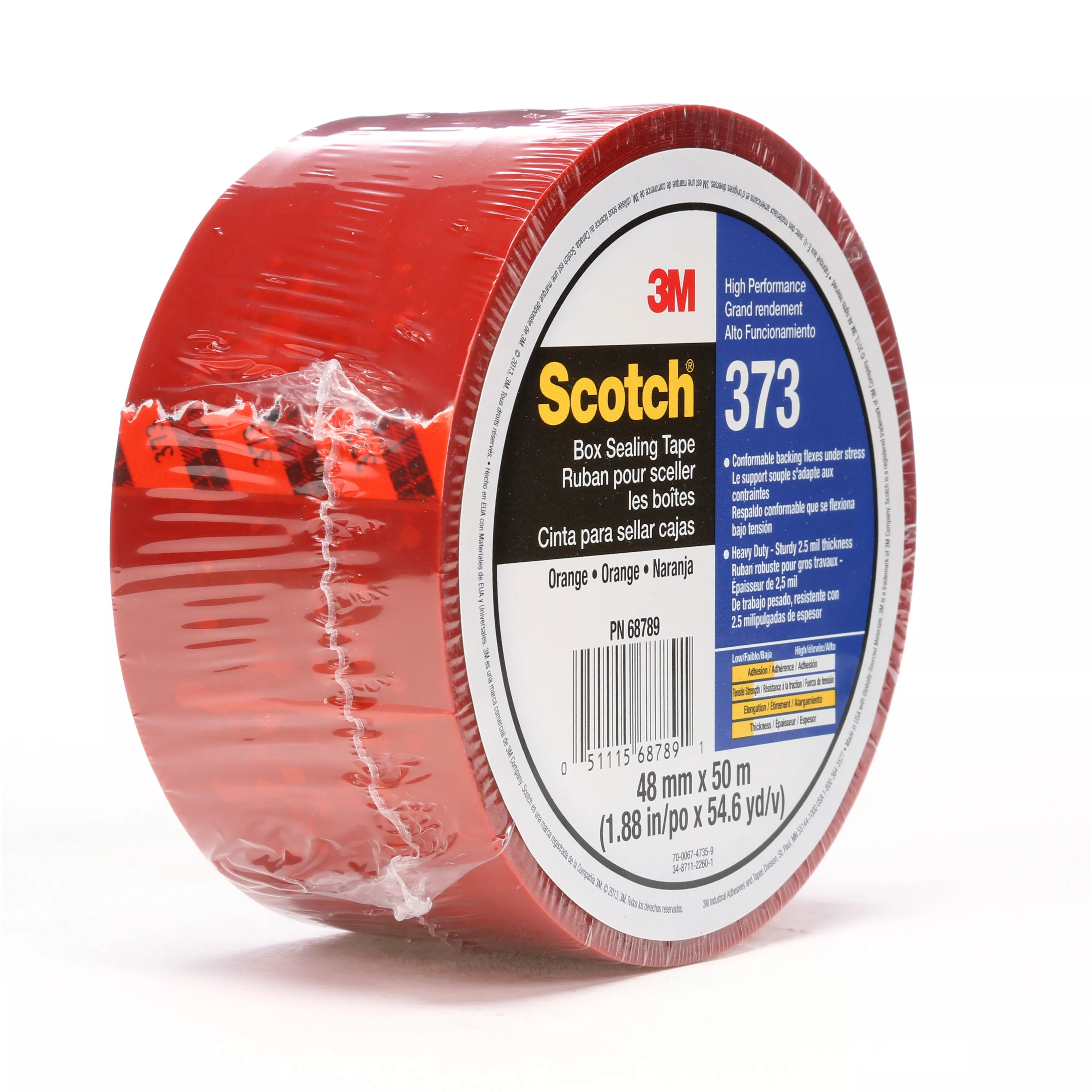 Scotch® Box Sealing Tape 373, Orange, 48 mm x 50 m, 36/Case,
Individually Wrapped Conveniently Packaged