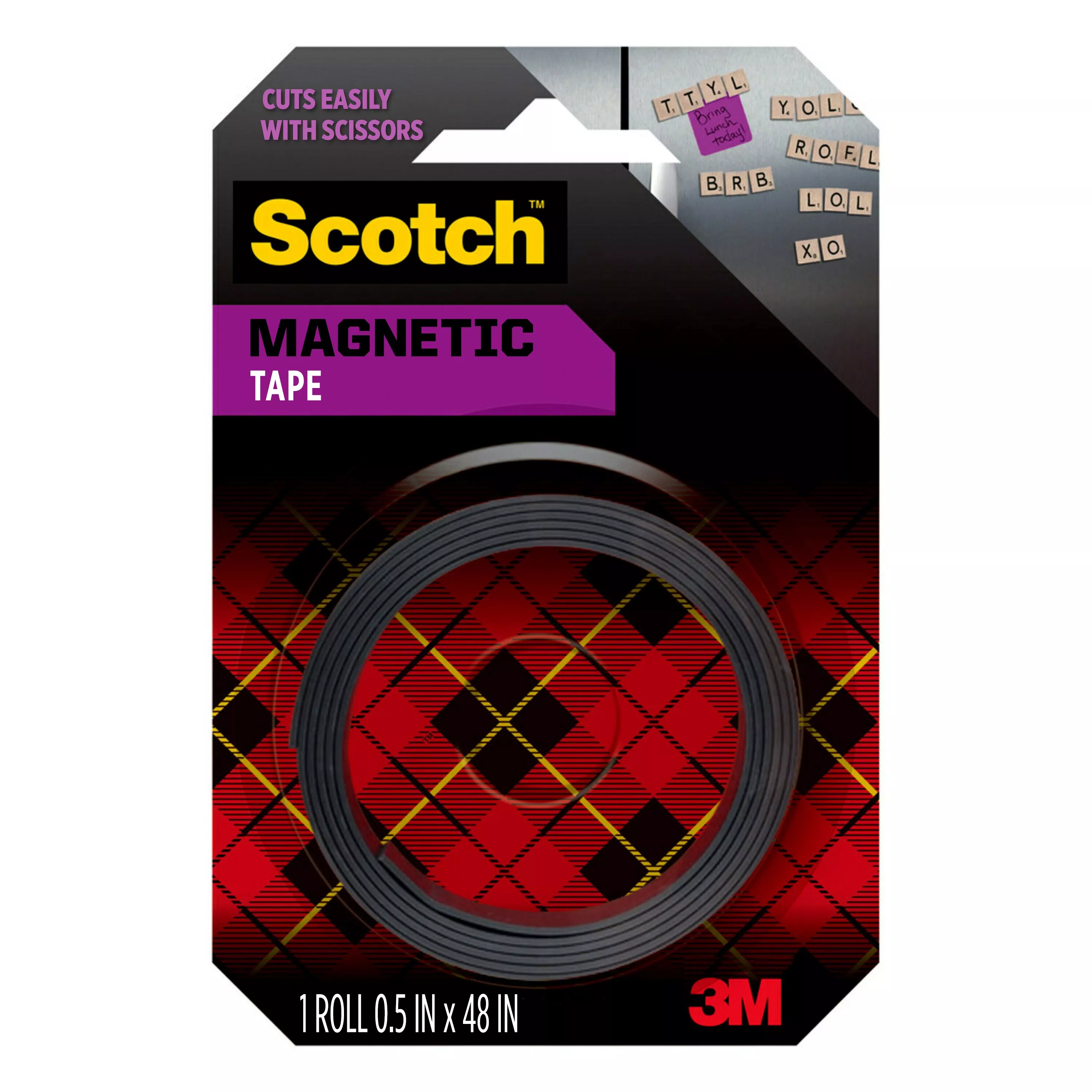 Scotch™ Magnetic Tape MT004.5S, 0.5 in x 48 in (1.27 cm x 1.21 m)