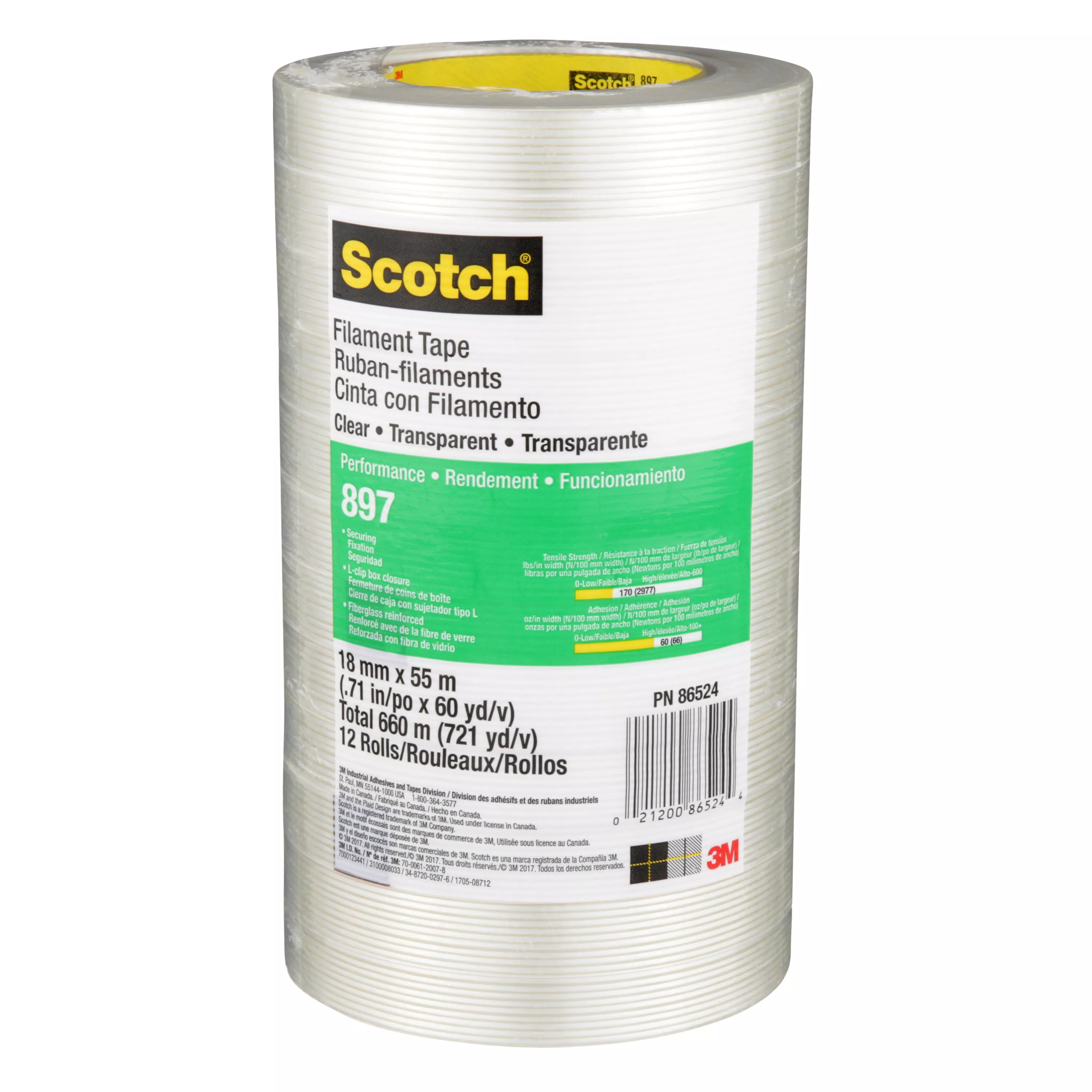 SKU 7000123441 | Scotch® Filament Tape 897