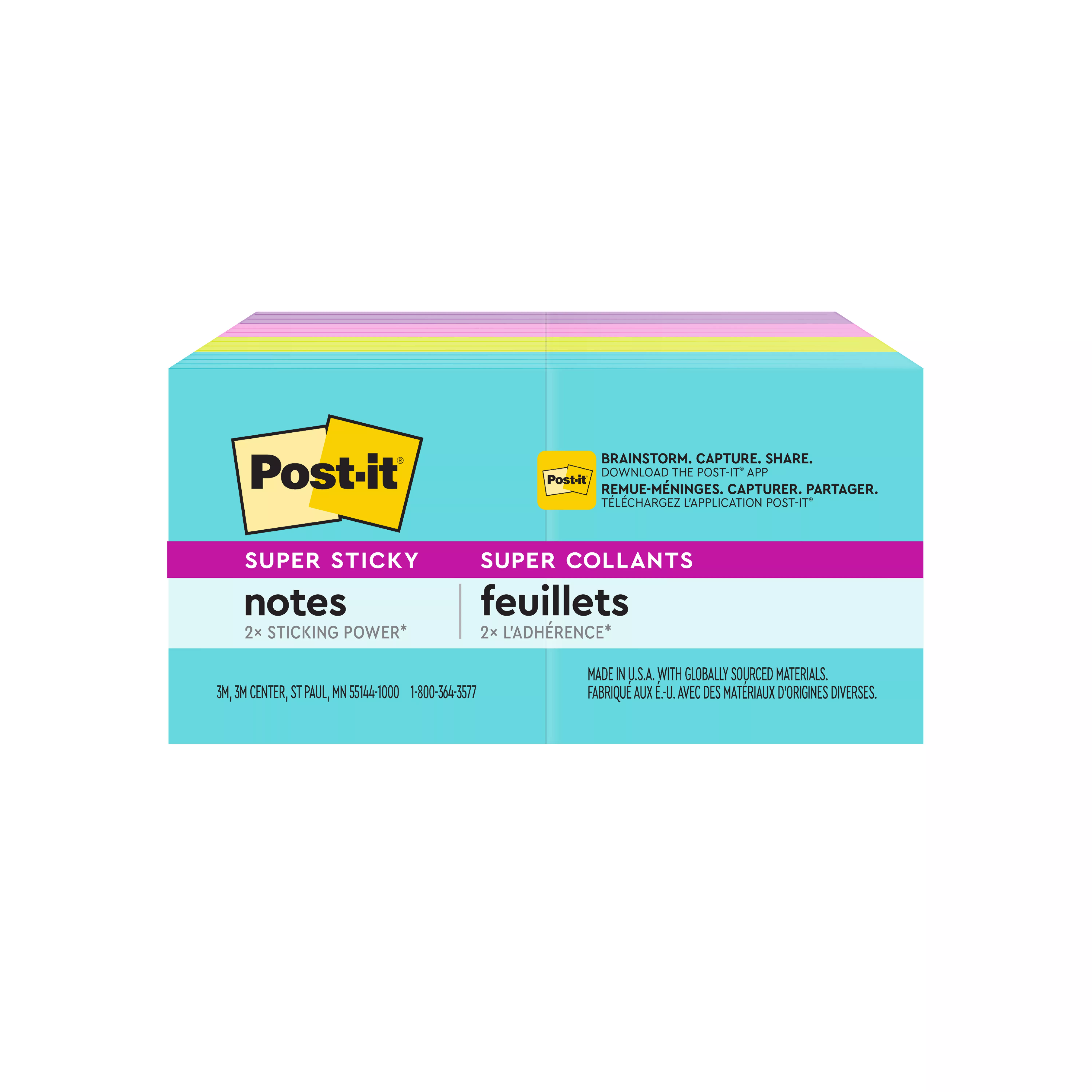 SKU 7100261625 | Post-it® Super Sticky Notes 622-8SSMIA