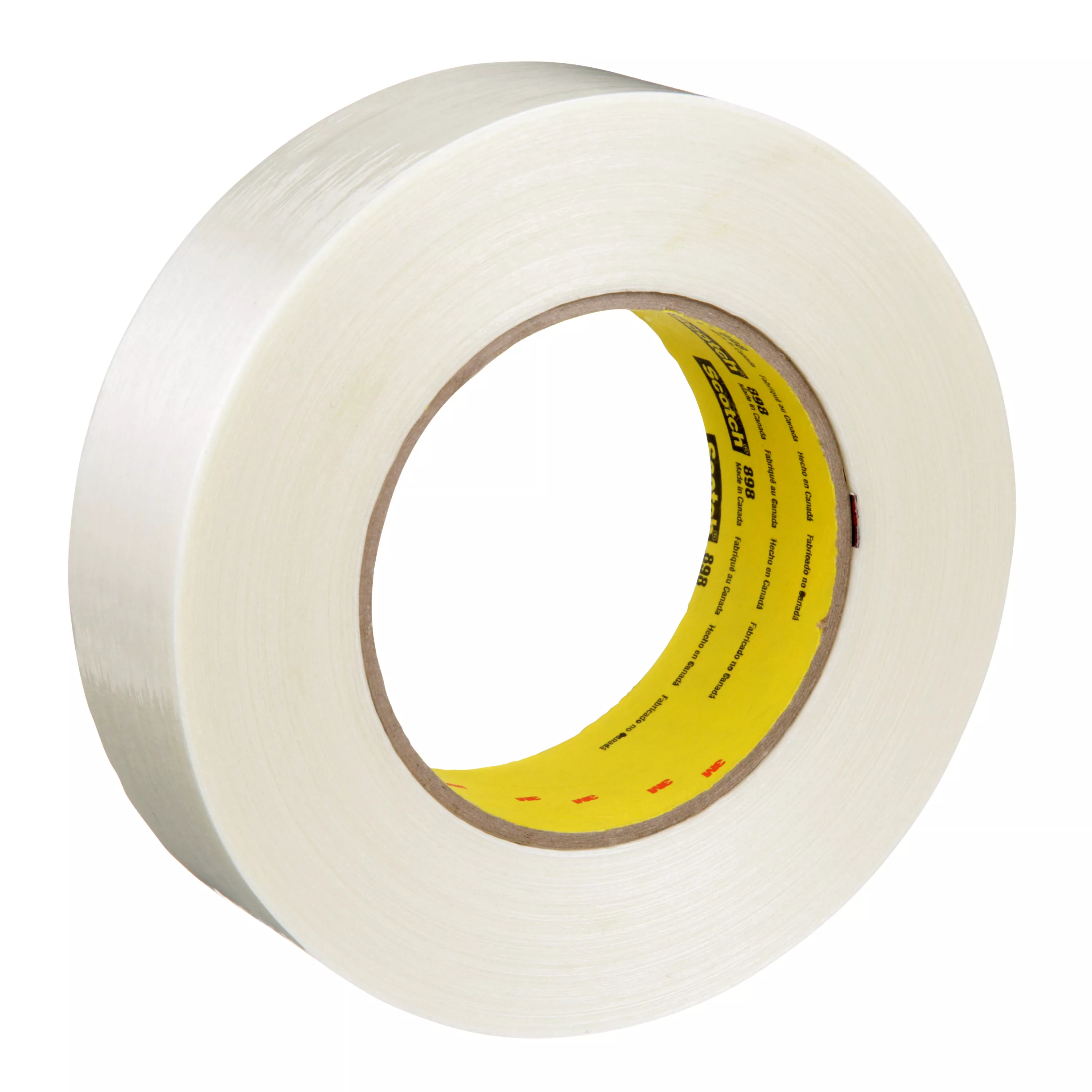 Scotch® Filament Tape 898, Clear, 36 mm x 55 m, 6.6 mil, 24 Roll/Case