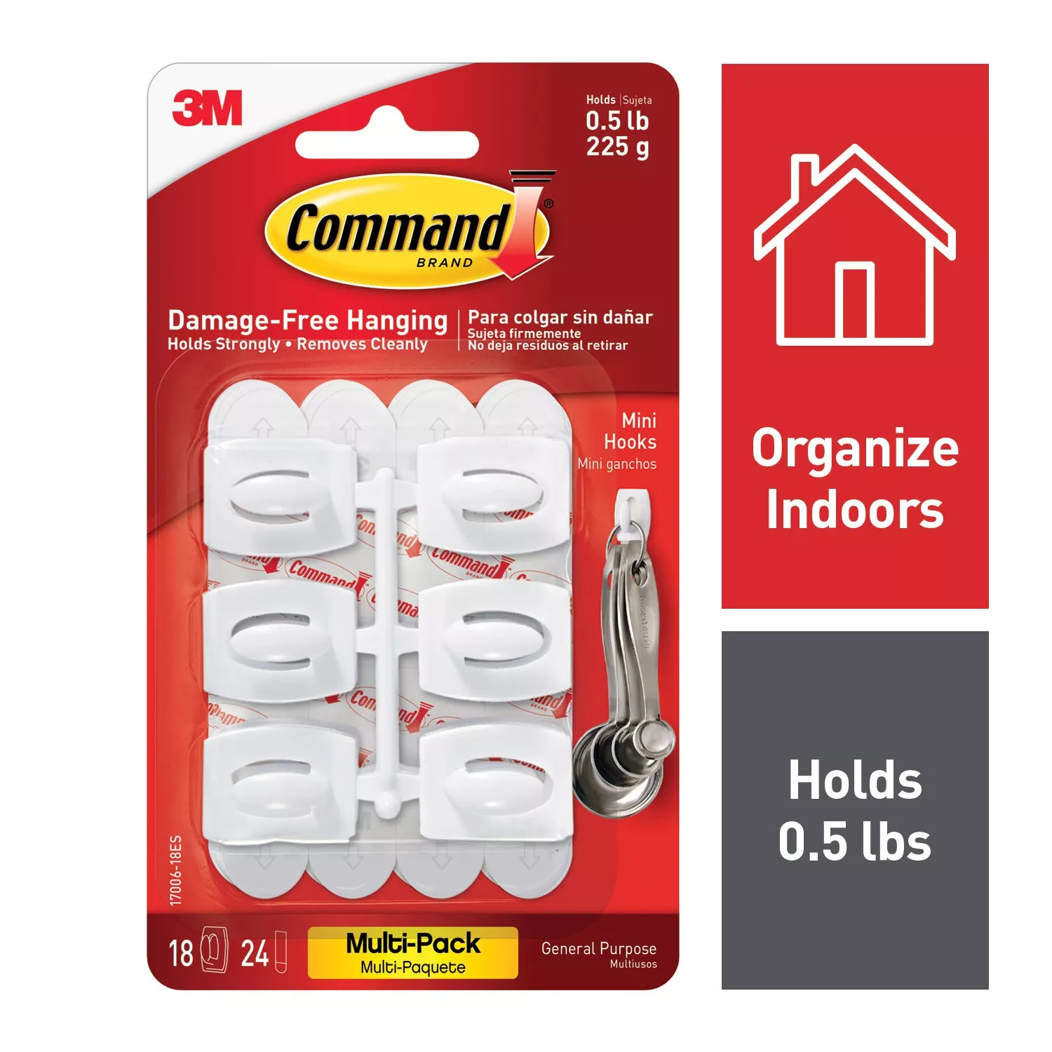 SKU 7100089631 | Command™ Mini Hooks Value Pack 17006-18ES
