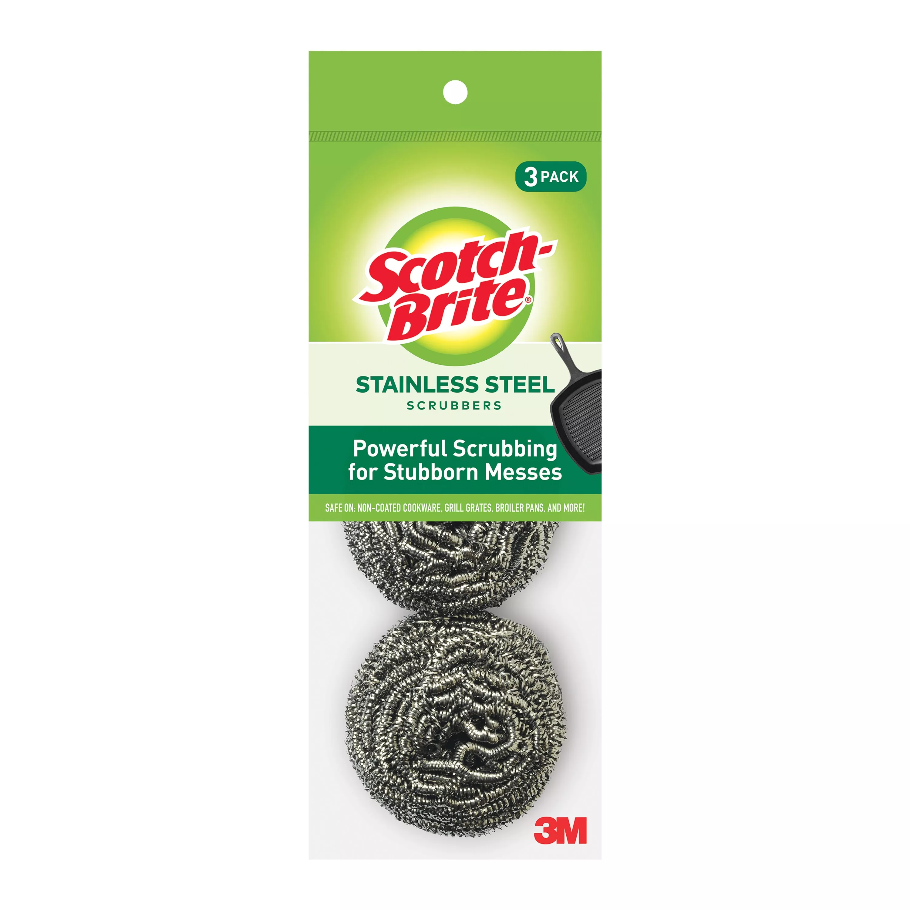 Scotch-Brite® Stainless Steel Scouring Pad 214C, 8/3