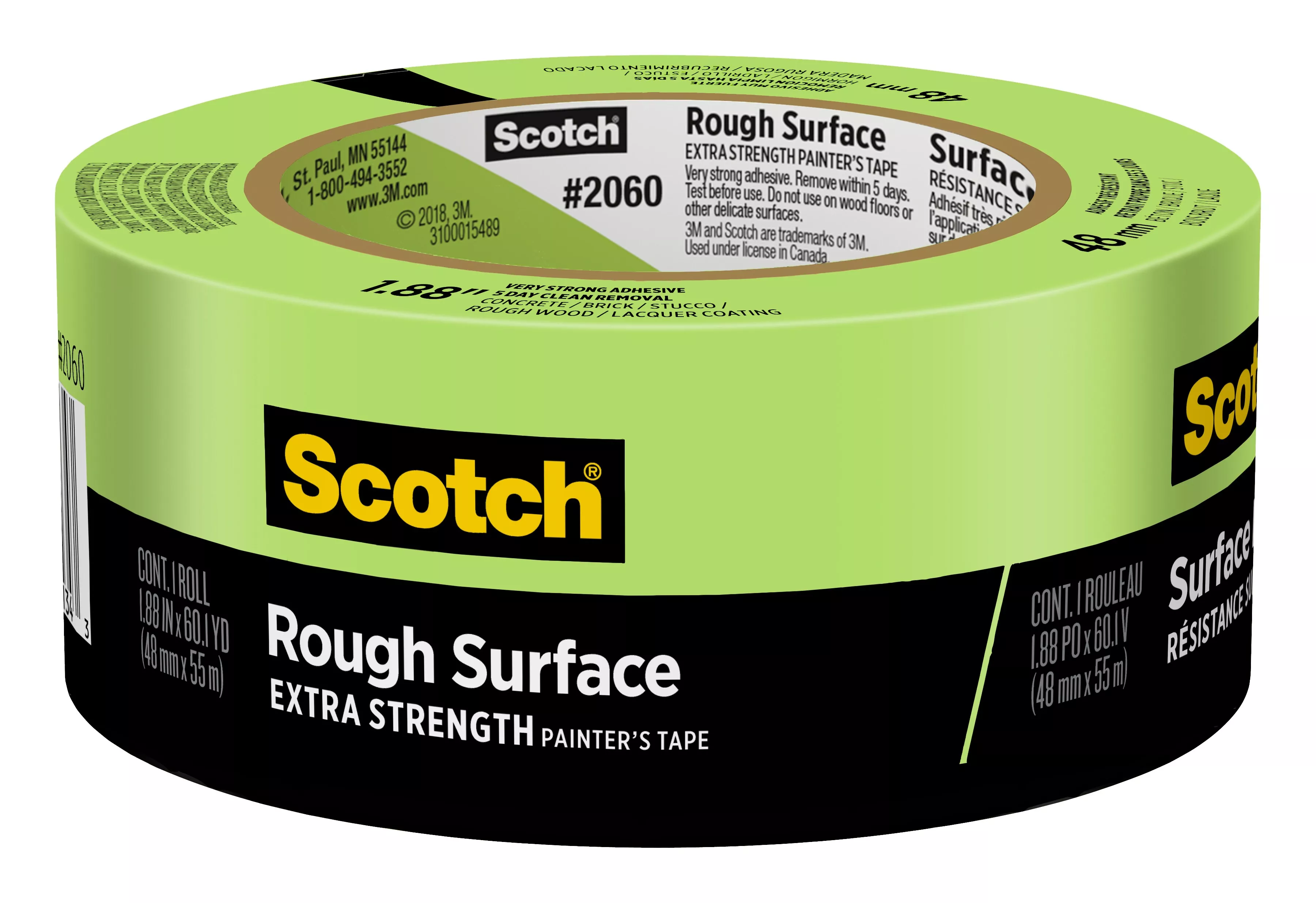 Scotch® Rough Surface Painter's Tape 2060-48MP, 1.88 in x 60 yd (48mm x
55m)