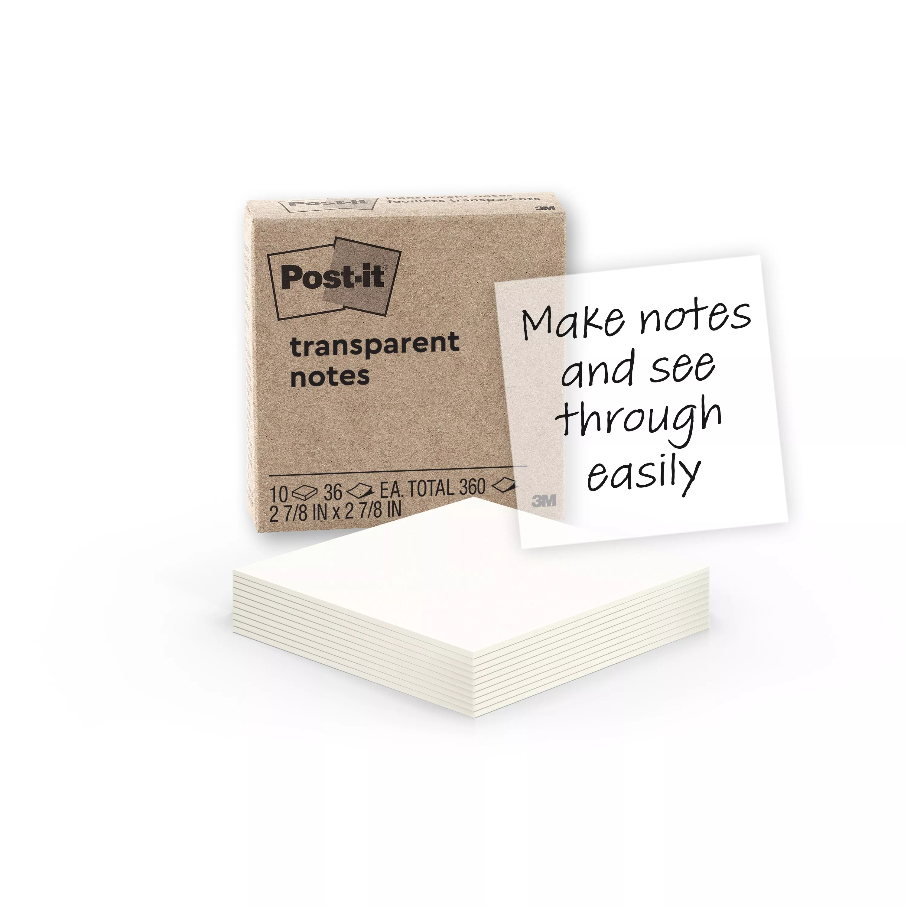 Post-it® Transparent Notes 600-TRSPT-10PK