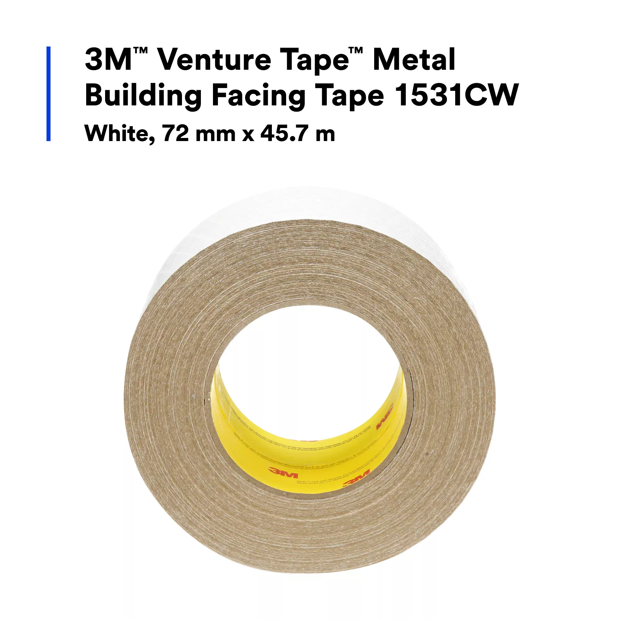 Product Number 1531CW | 3M™ Venture Tape™ Metal Building Facing Tape 1531CW