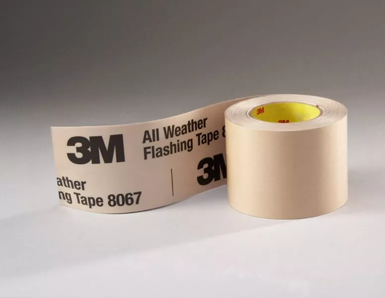 3M™ All Weather Flashing Tape 8067 Tan, 9 in x 75 ft, 4 Rolls/Case, Slit
Liner (2-7 Slit)