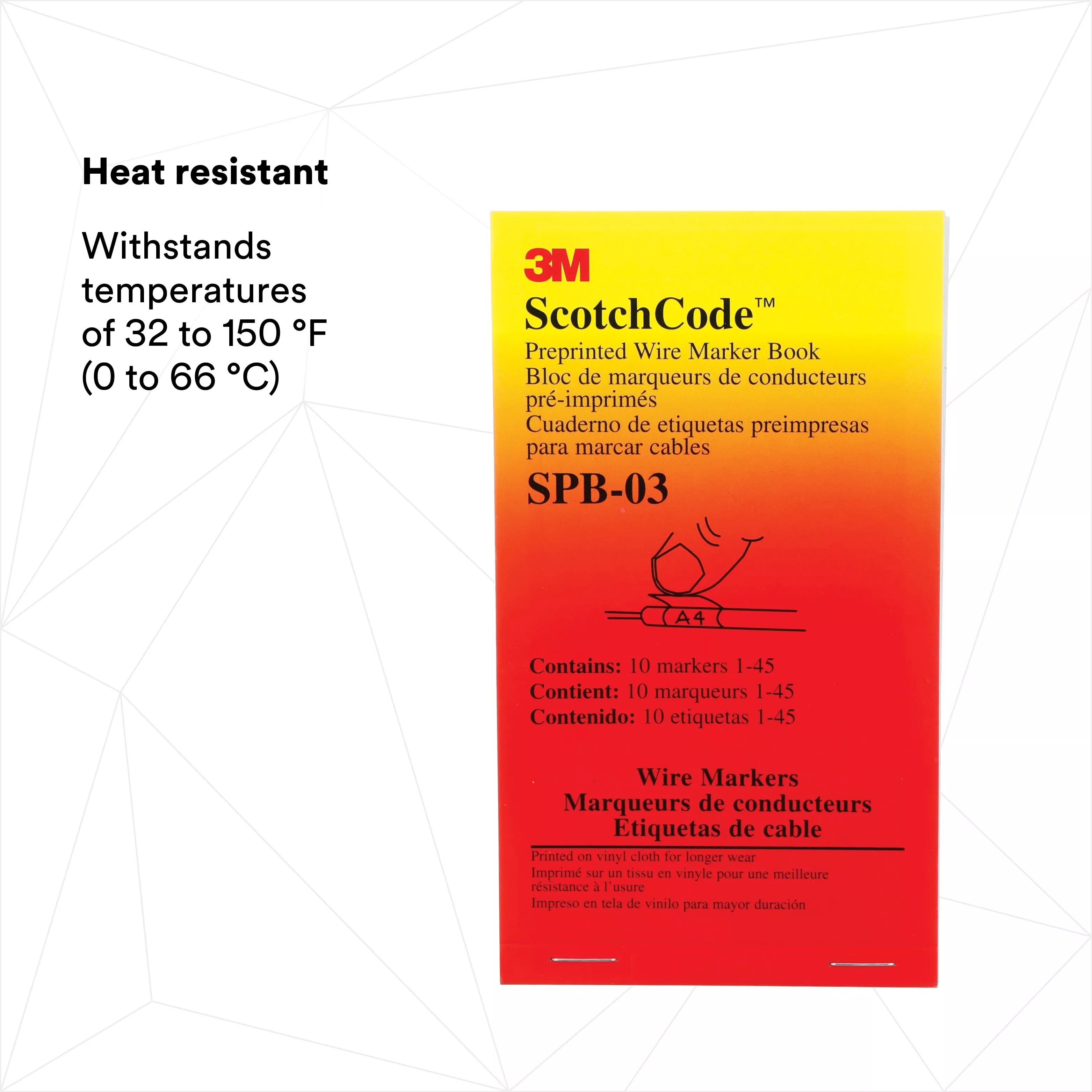 Product Number SPB-03 | 3M™ ScotchCode™ Pre-Printed Wire Marker Book SPB-03