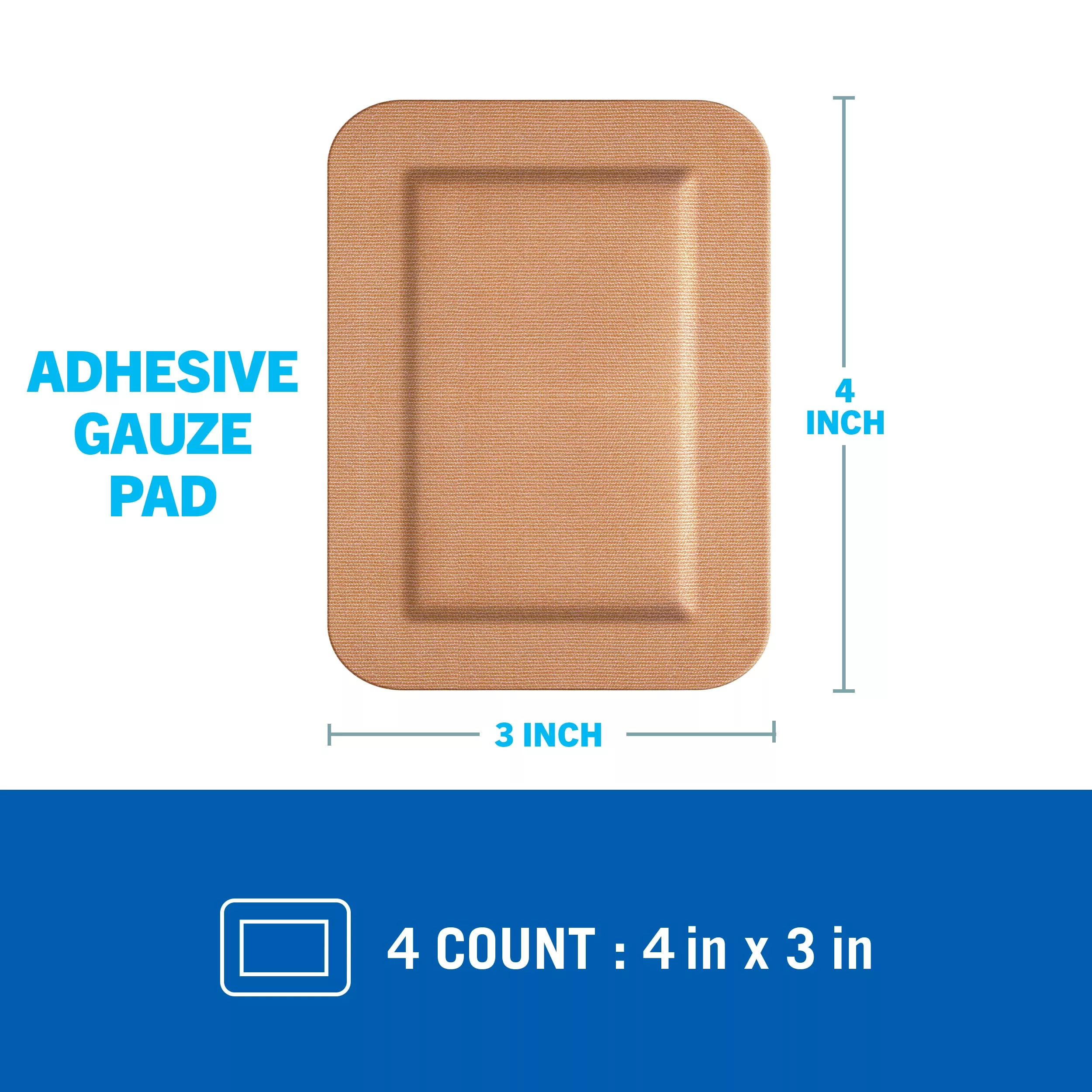 UPC 00051131225404 | Nexcare™ Duo Adhesive Gauze Pads DSA34-4