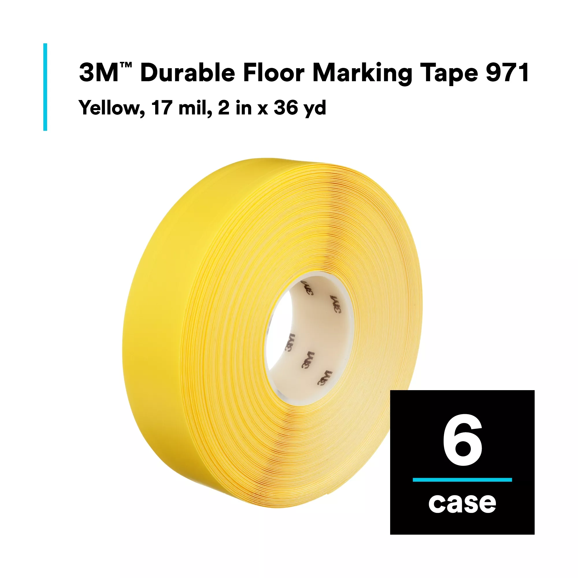SKU 7100249185 | 3M™ Durable Floor Marking Tape 971