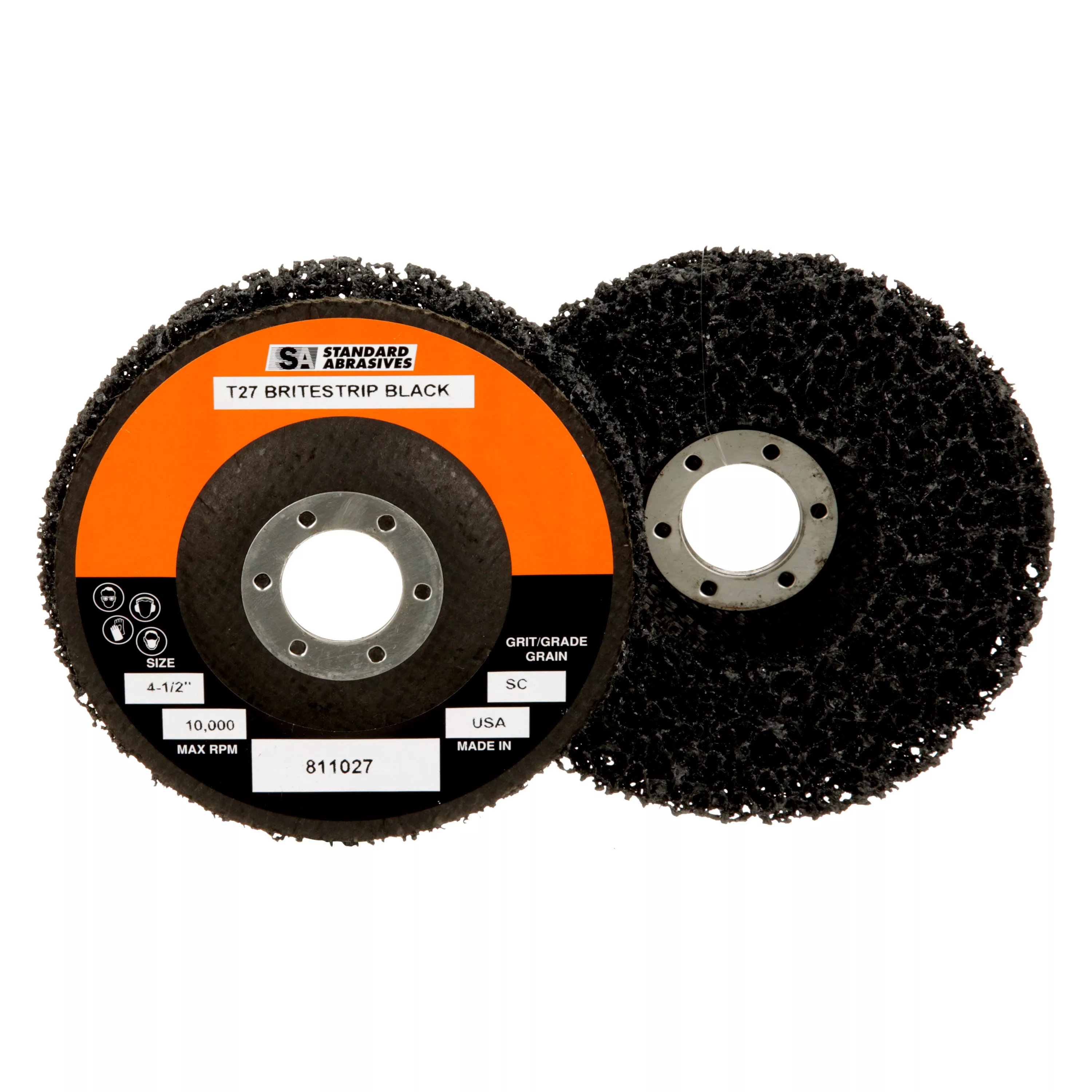 Standard Abrasives™ Cleaning Disc, 811027, T27, 4-1/2 in x 1/2 in x 7/8 in, Nylon, 5/Carton, 50 ea/Case