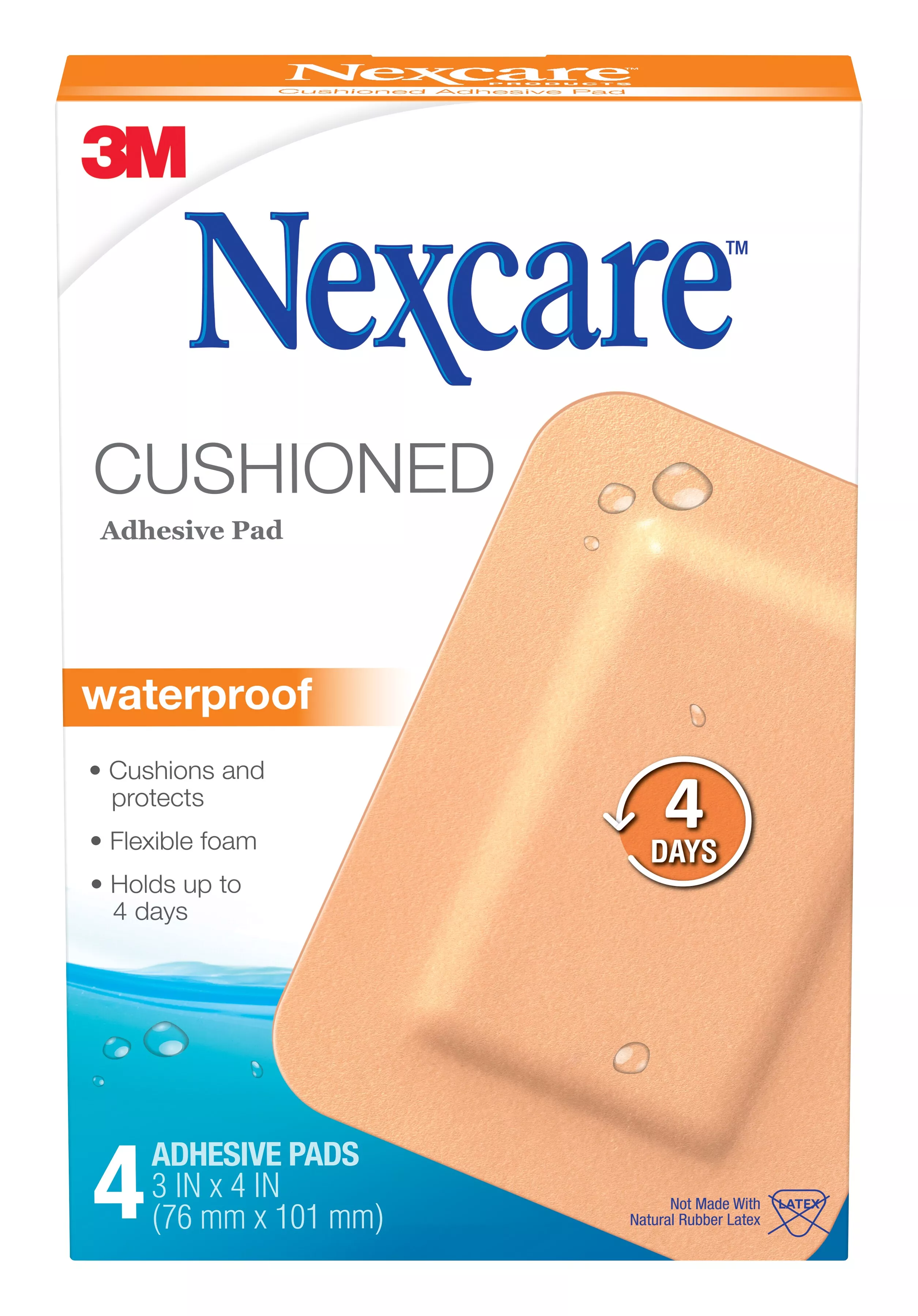 Nexcare™ Cushioned Adhesive Pad AWP34, 3 in x 4 in