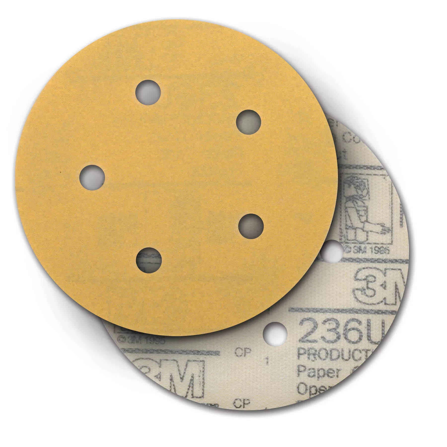 3M™ Hookit™ Paper Disc 236U, P120 C-weight, 5 in x NH, D/F 5HL, Die
500FH, 50/Carton, 250 ea/Case
