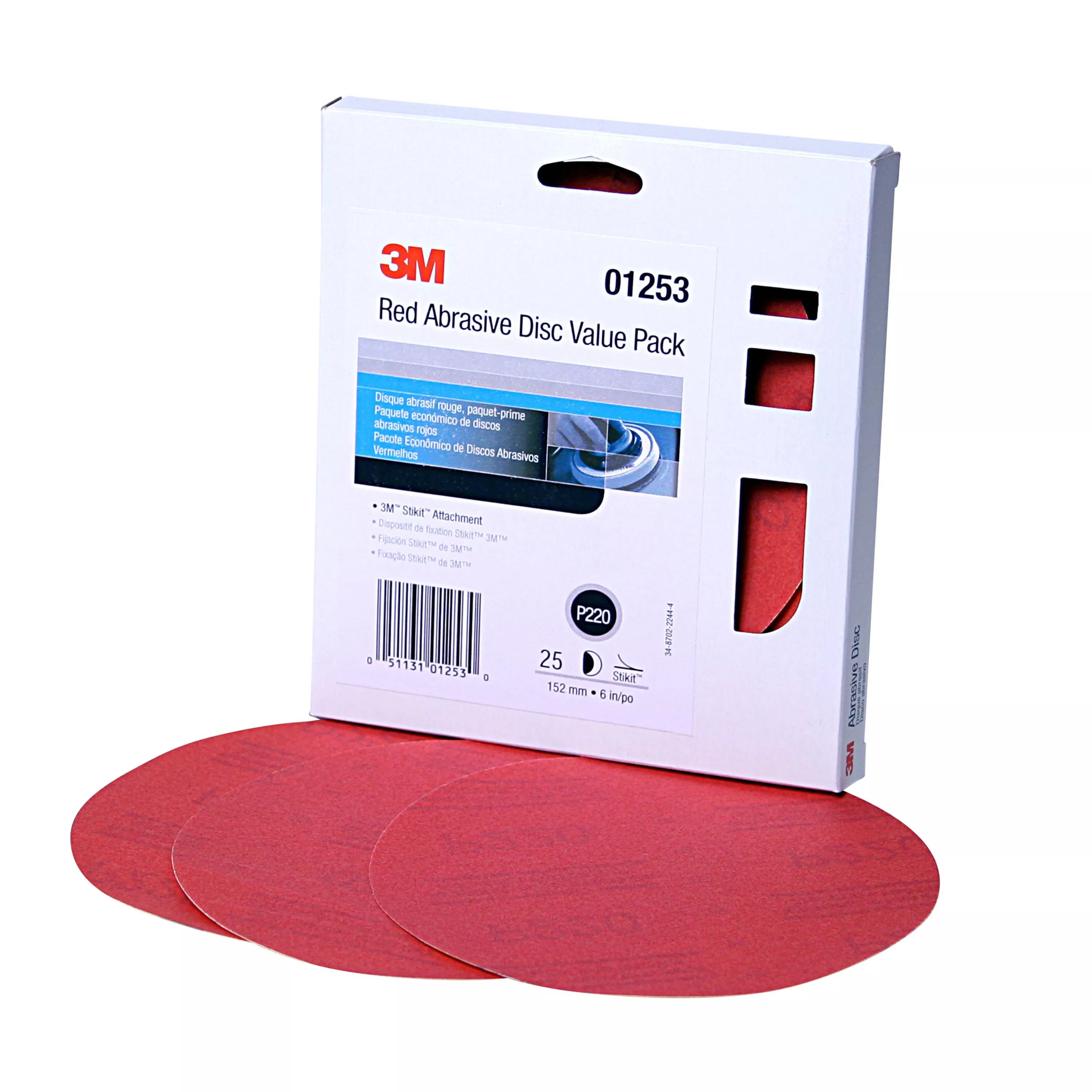 SKU 7010308767 | 3M™ Red Abrasive Stikit™ Disc Value Pack