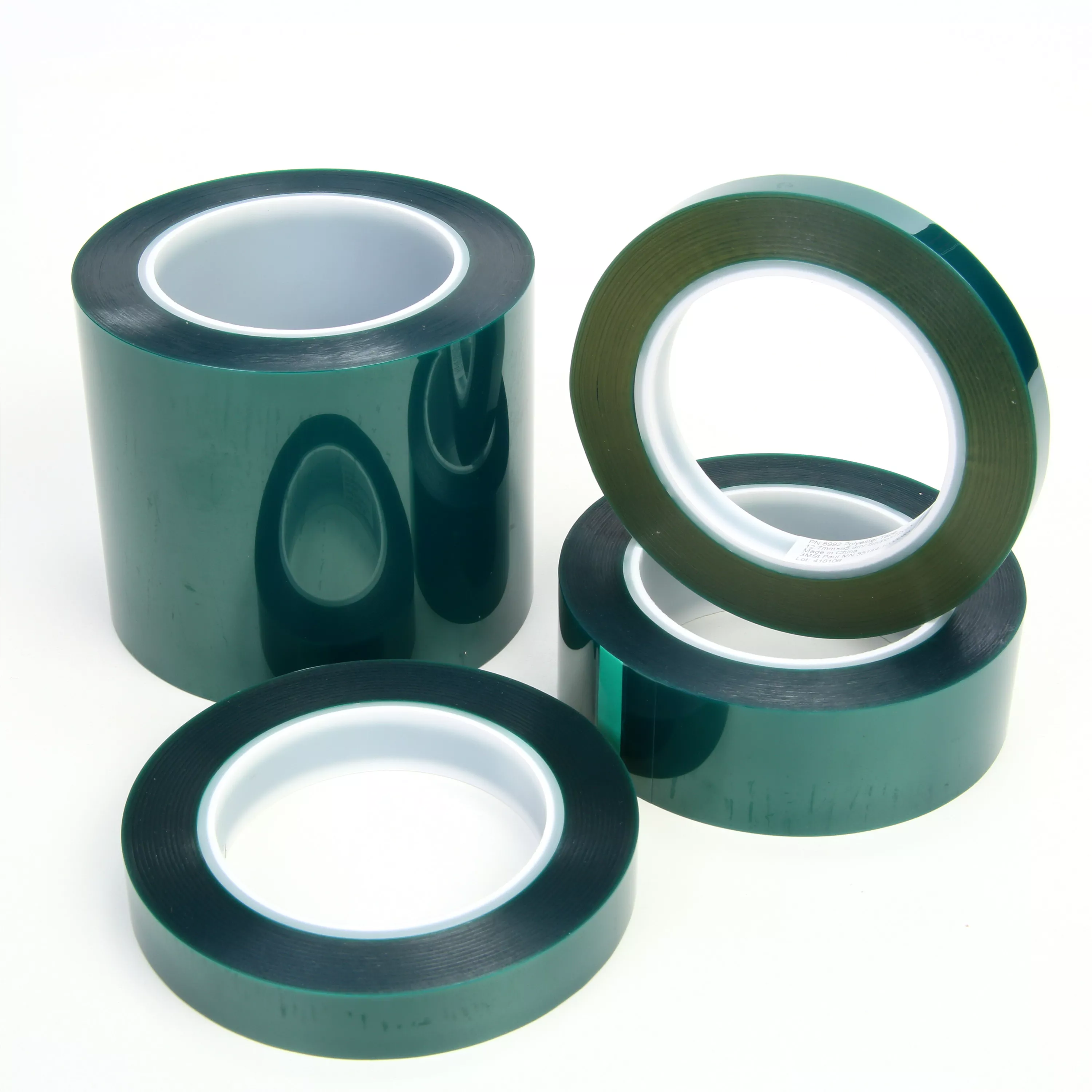 3M™ Polyester Tape 8992, Green, 2 1/2 in x 72 yd, 3.2 mil, 12 rolls per
case