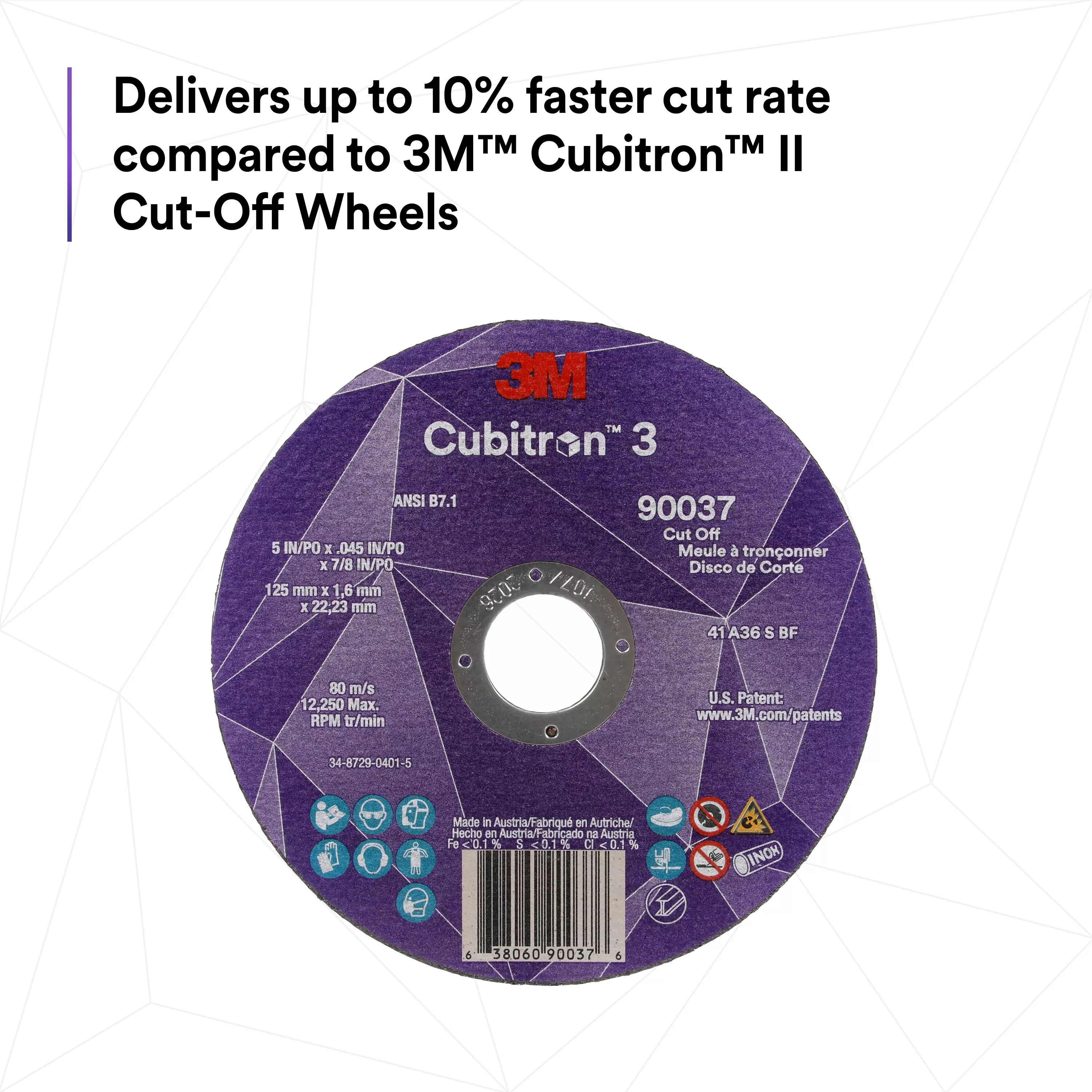 SKU 7100312963 | 3M™ Cubitron™ 3 Cut-Off Wheel