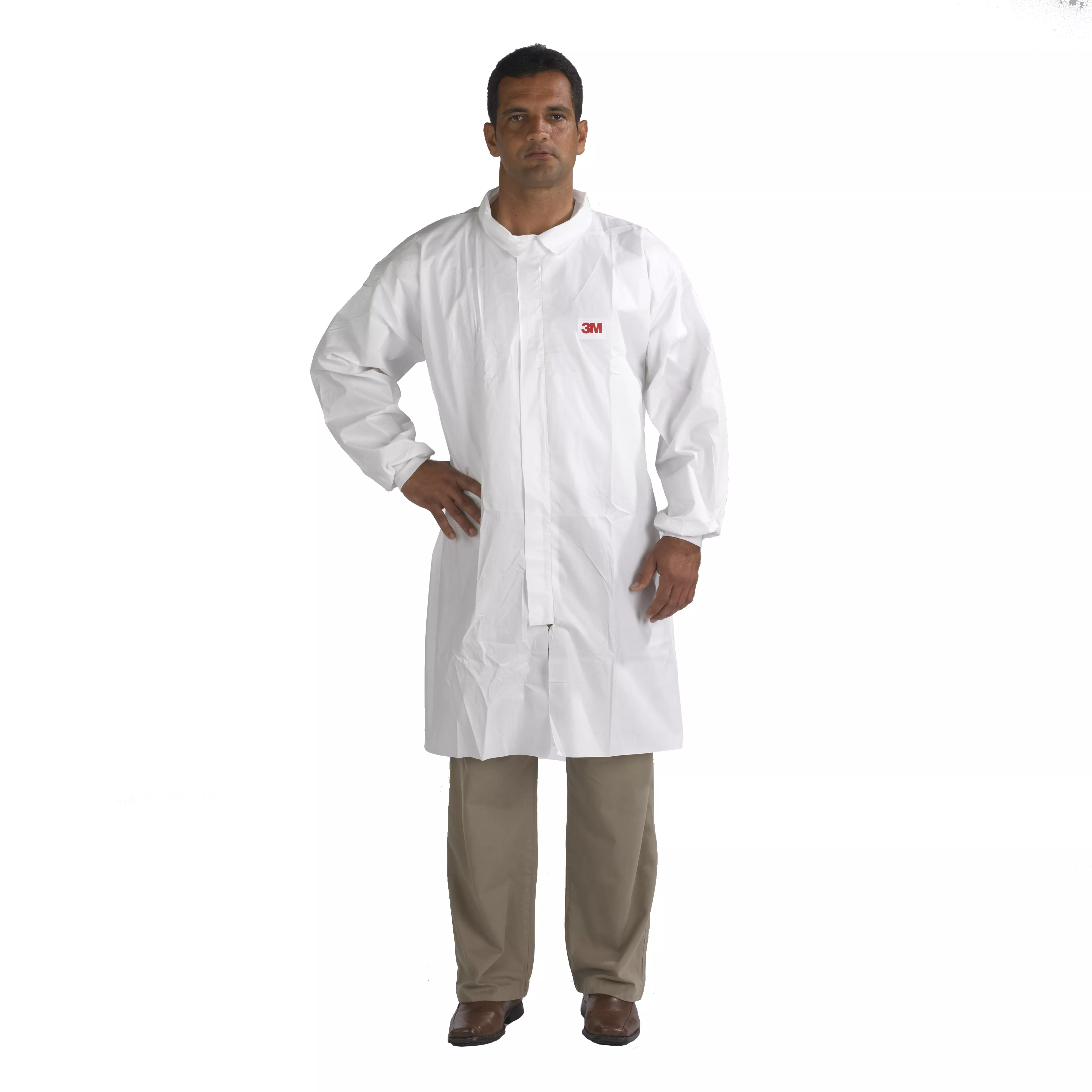 3M™ Disposable Lab Coat with Zip 4440-M White, 50 ea/Case