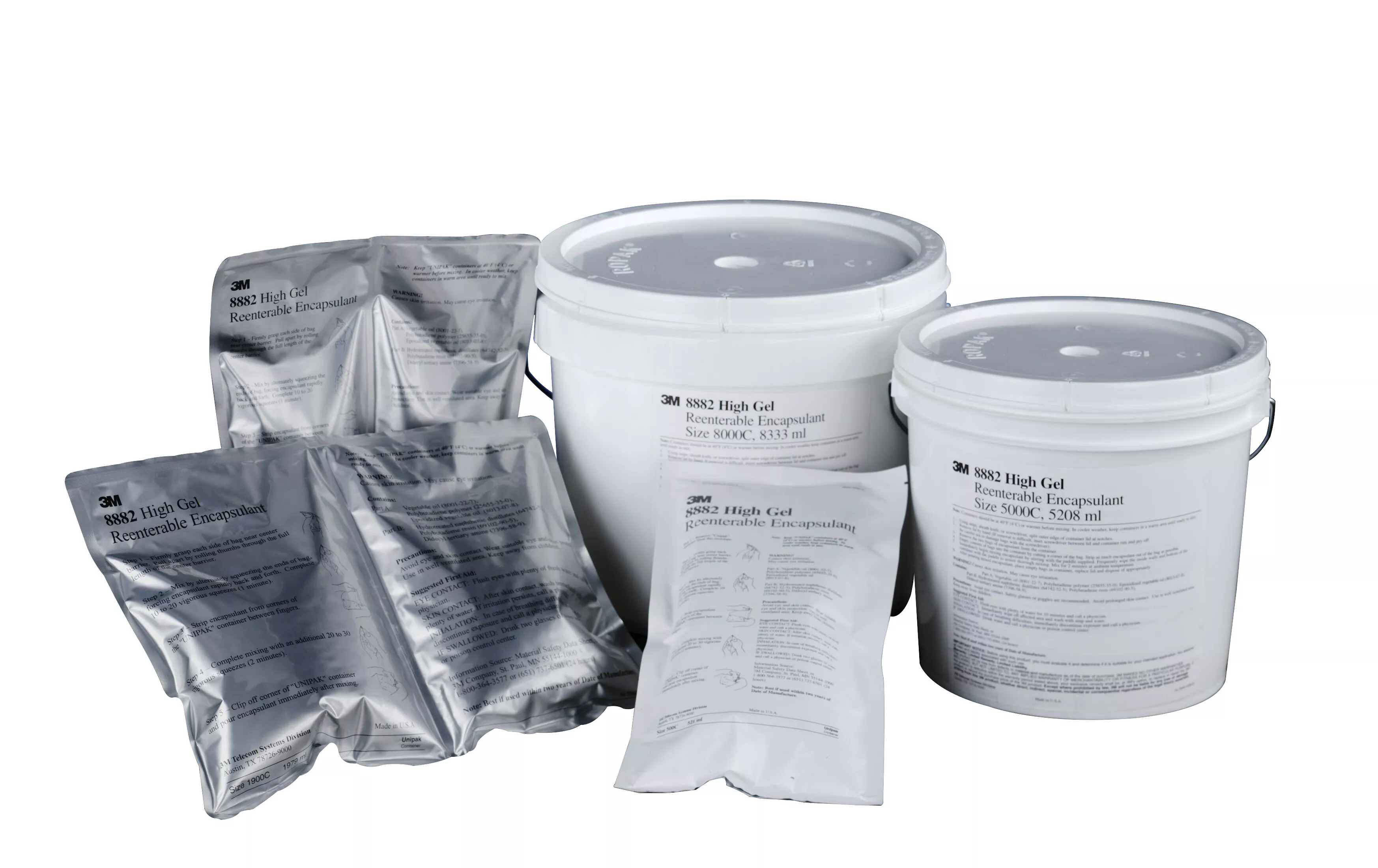 8882-3000 POUCH AND PAIL HIGH GEL REENTERABLE ENCAPSULANT