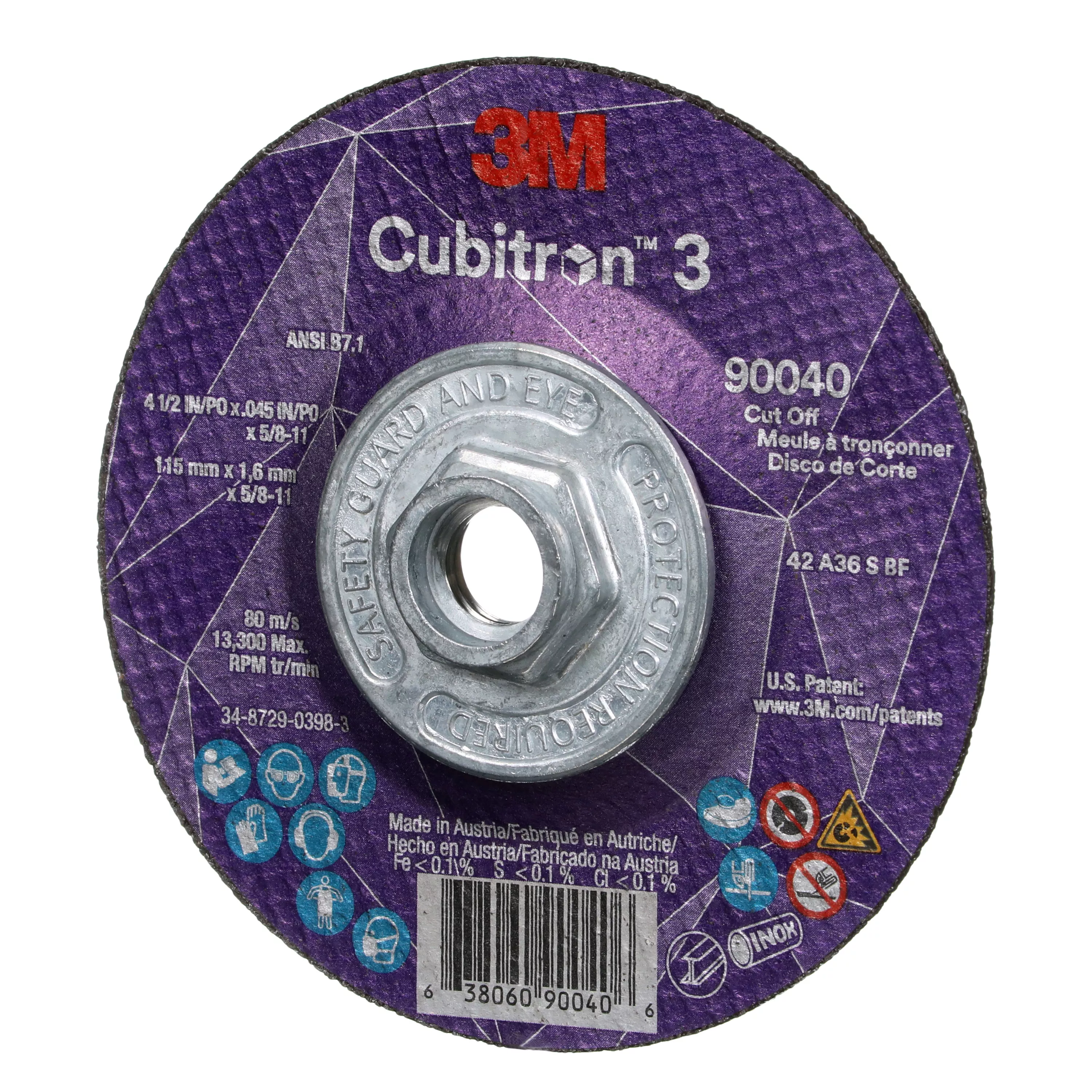 UPC 00638060900406 | 3M™ Cubitron™ 3 Cut-Off Wheel