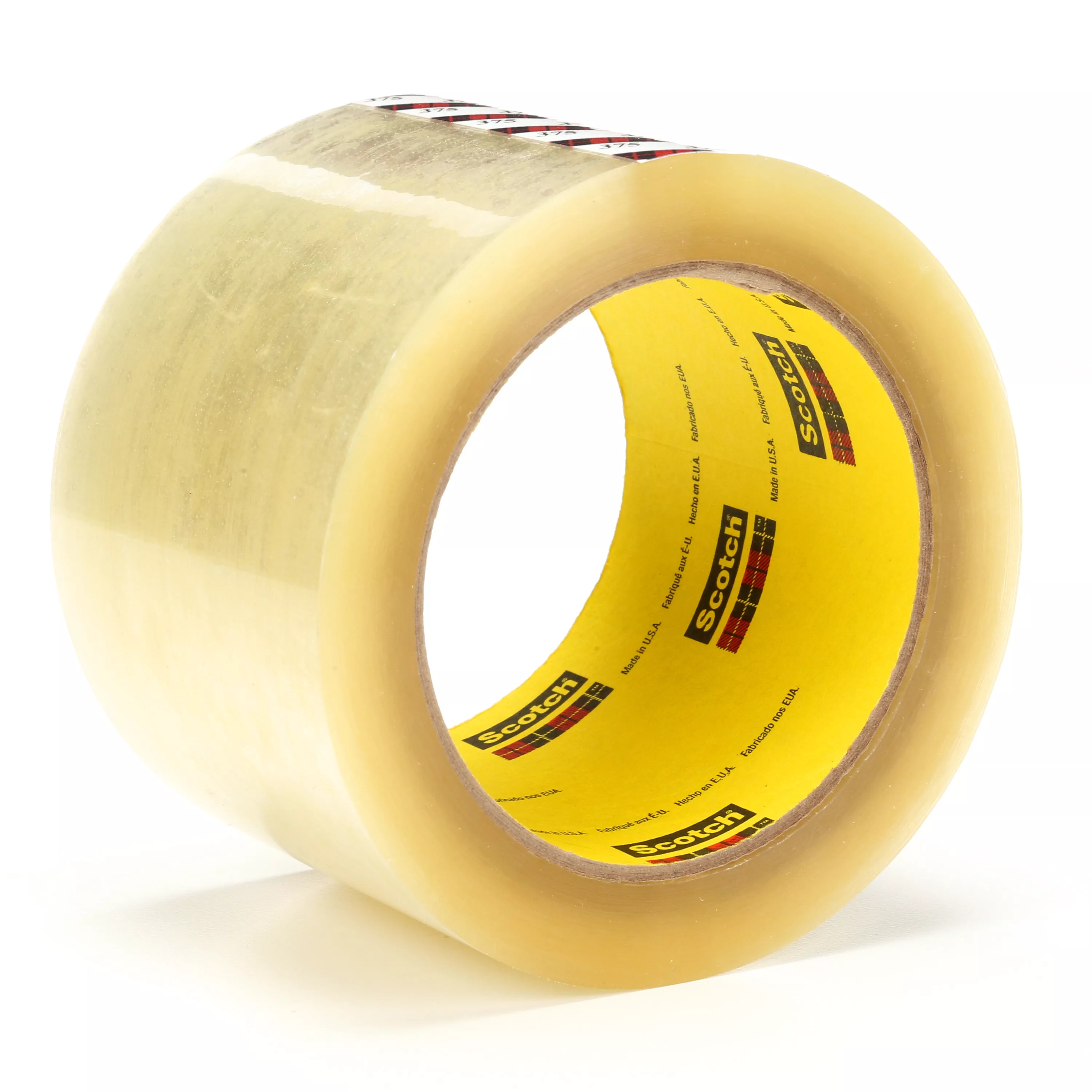 Scotch® Box Sealing Tape 375, Clear, 72 mm x 50 m, 24/Case