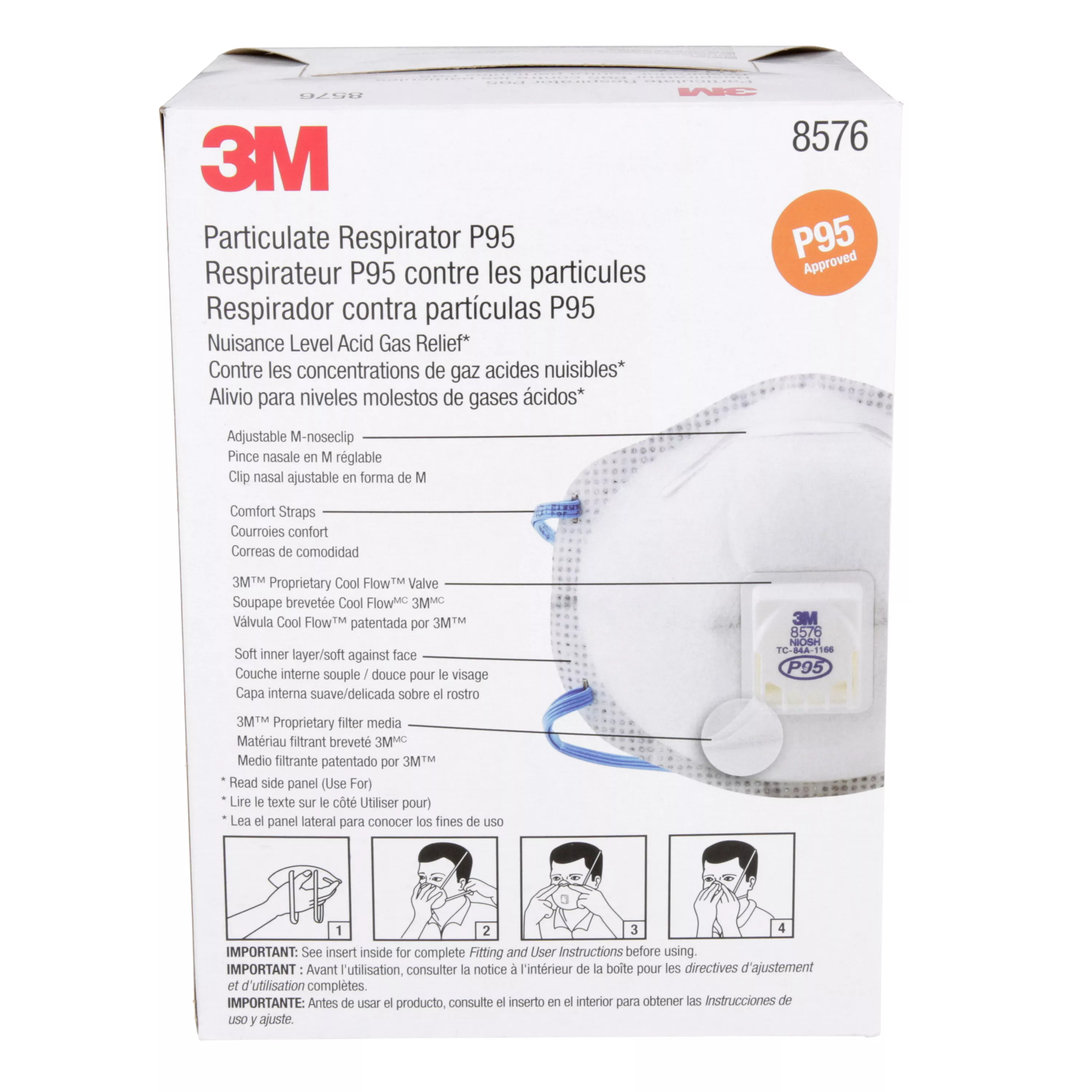 SKU 7000002061 | 3M™ Particulate Respirator 8576