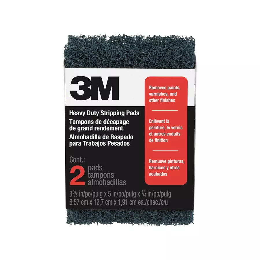 3M™ Heavy Duty Stripping Pads 10111NA, 3 Coarse, Two-pack, Open Stock,
3-3/8 in. x 5 in. x 3/4 in. each