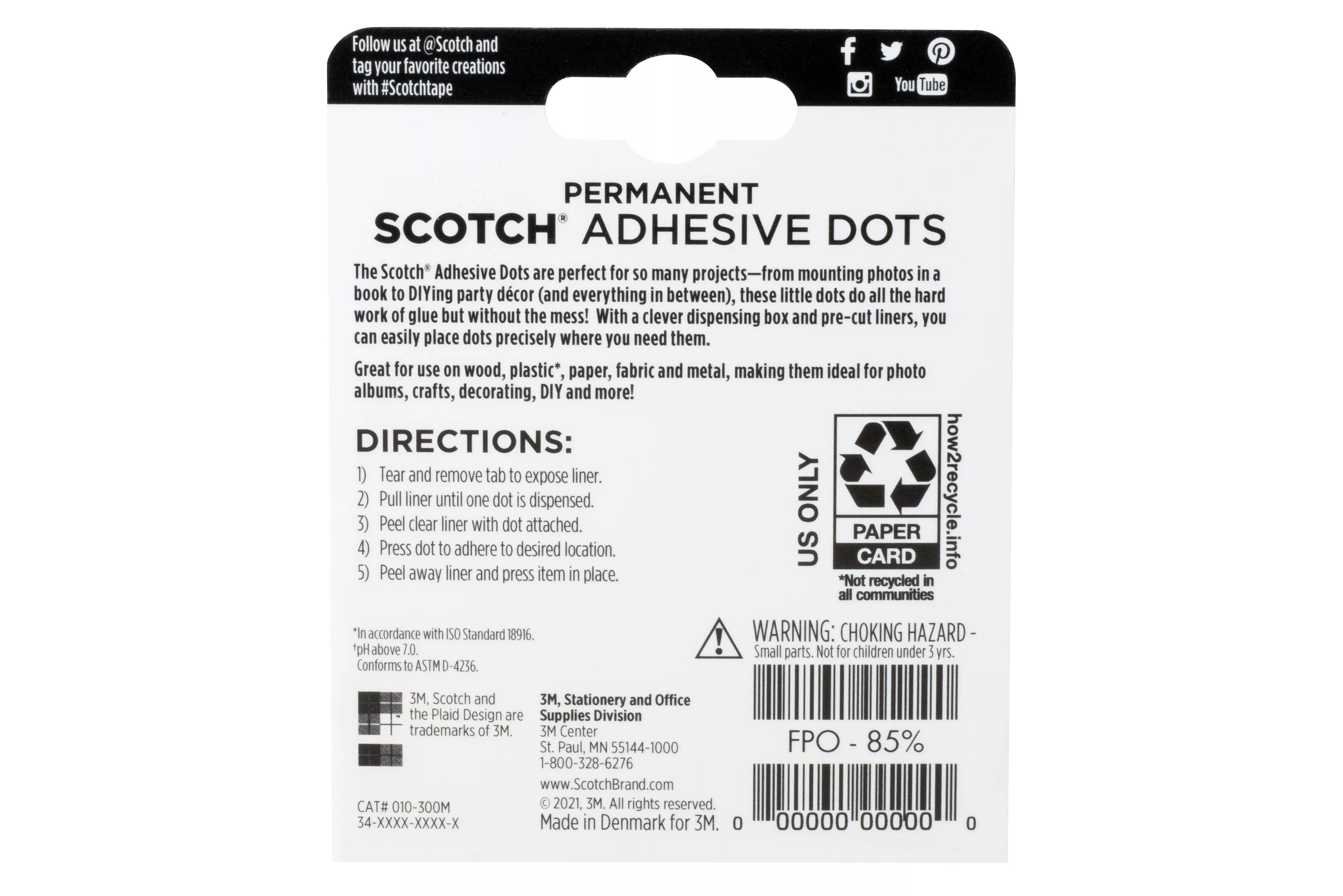 SKU 7100114767 | Scotch® Adhesive Dots 010-300M