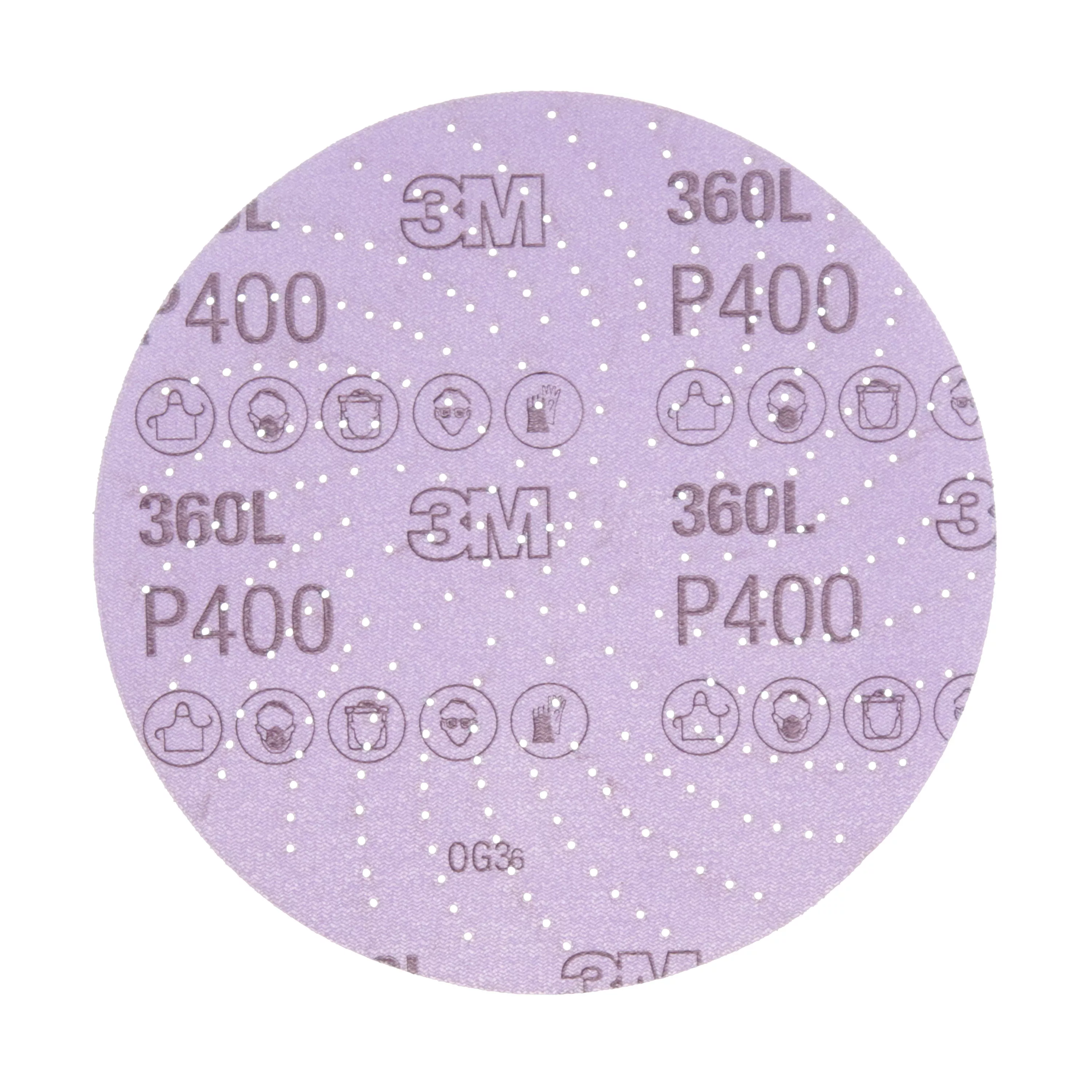 3M Xtract™ Film Disc 360L, P400 3MIL, 6 in, Die 600LG, 100/Carton, 500
ea/Case
