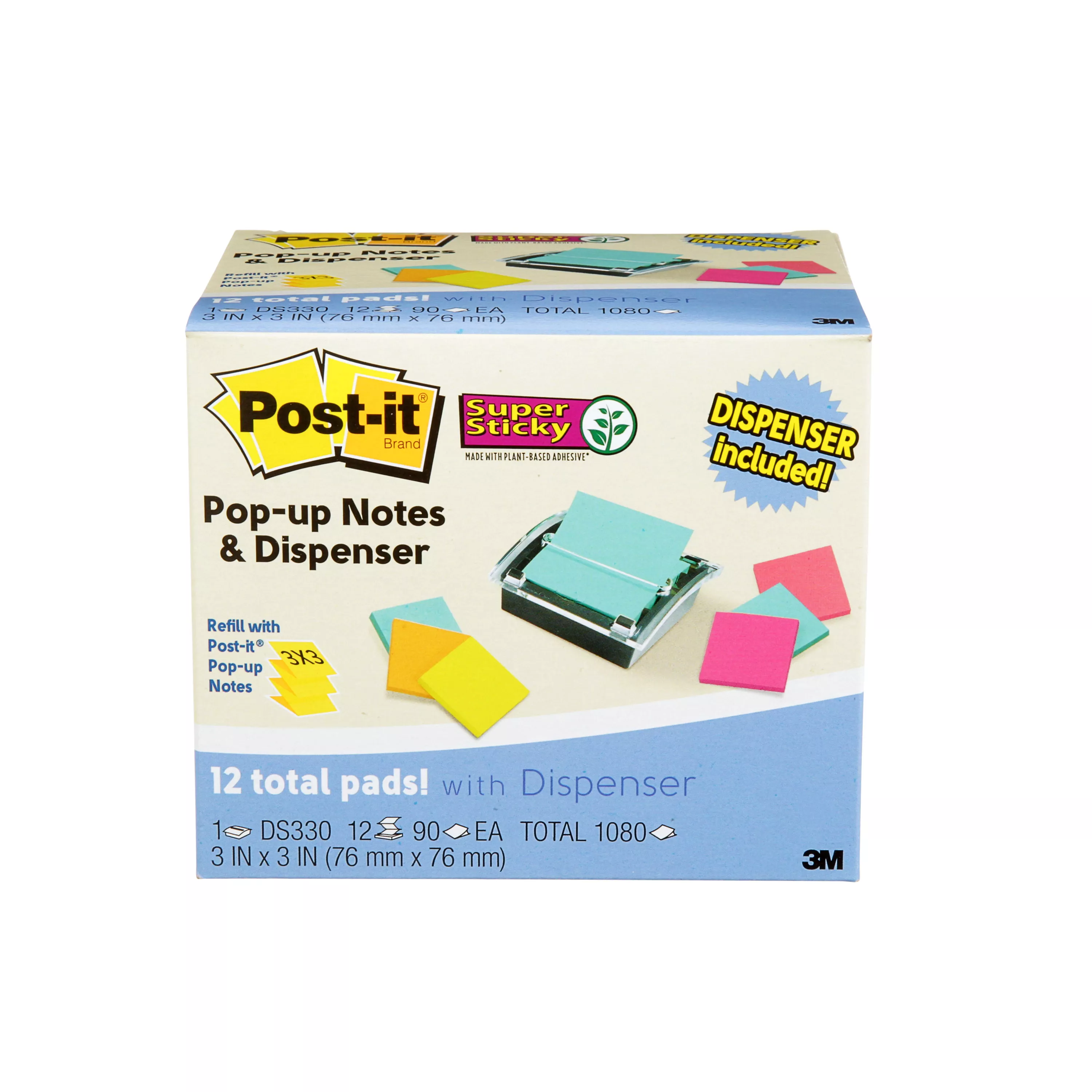 UPC 00051131966390 | Post-it® Super Sticky Dispenser Pop-up Notes & Dispenser DS330-SSVA