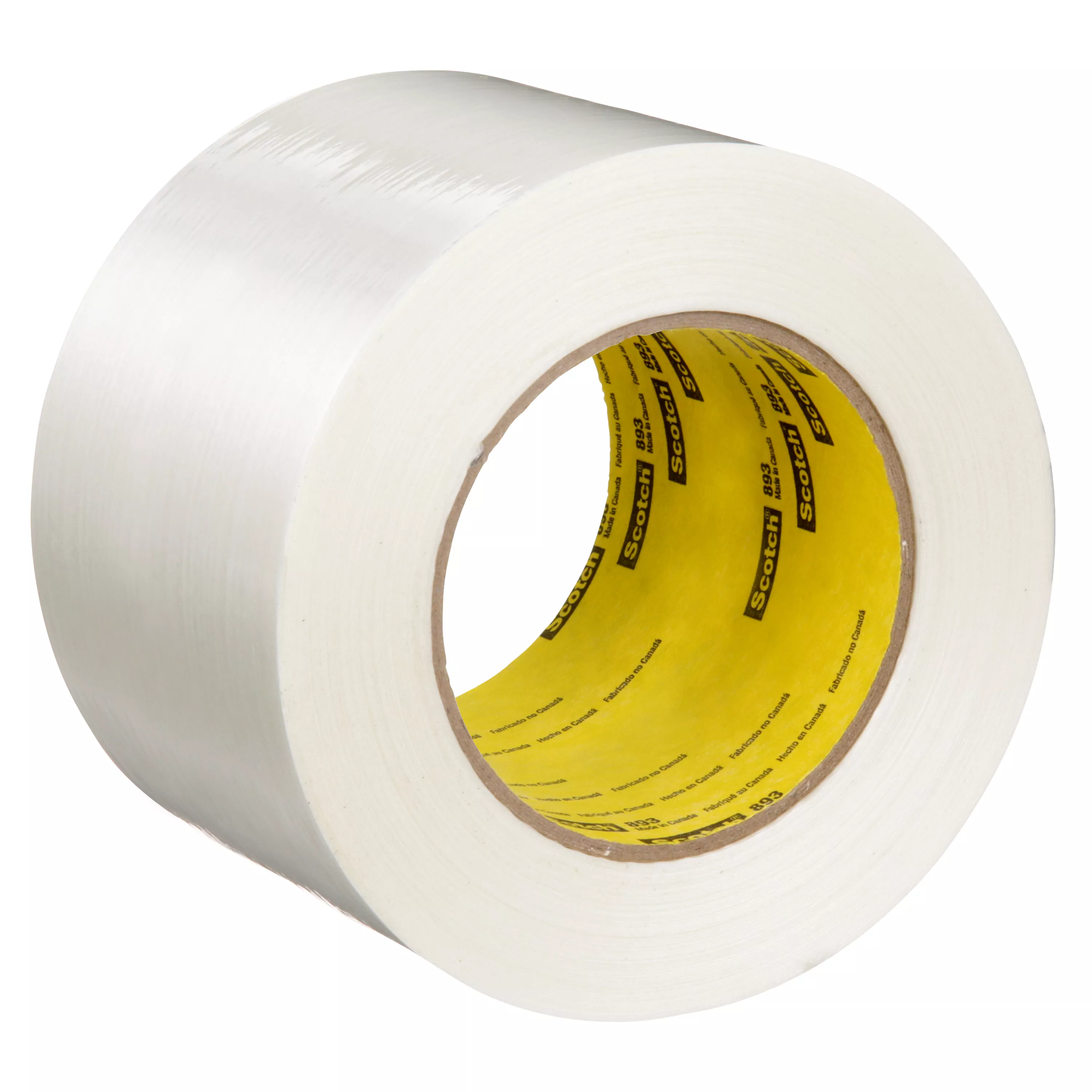 Scotch® Filament Tape 893, Clear, 72 mm x 55 m, 6 mil, 12 Roll/Case