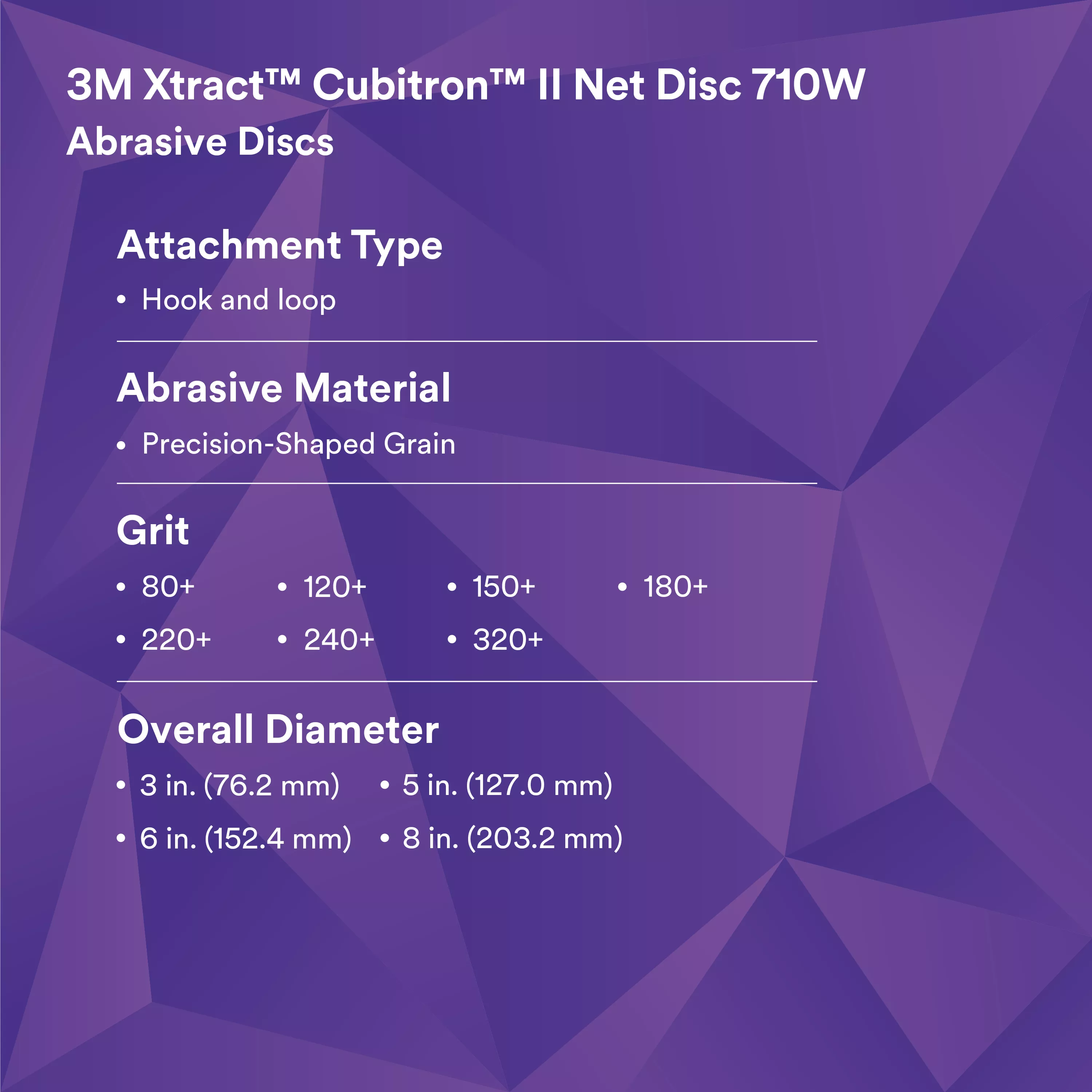 SKU 7100277848 | 3M Xtract™ Cubitron™ II Net Disc 710W