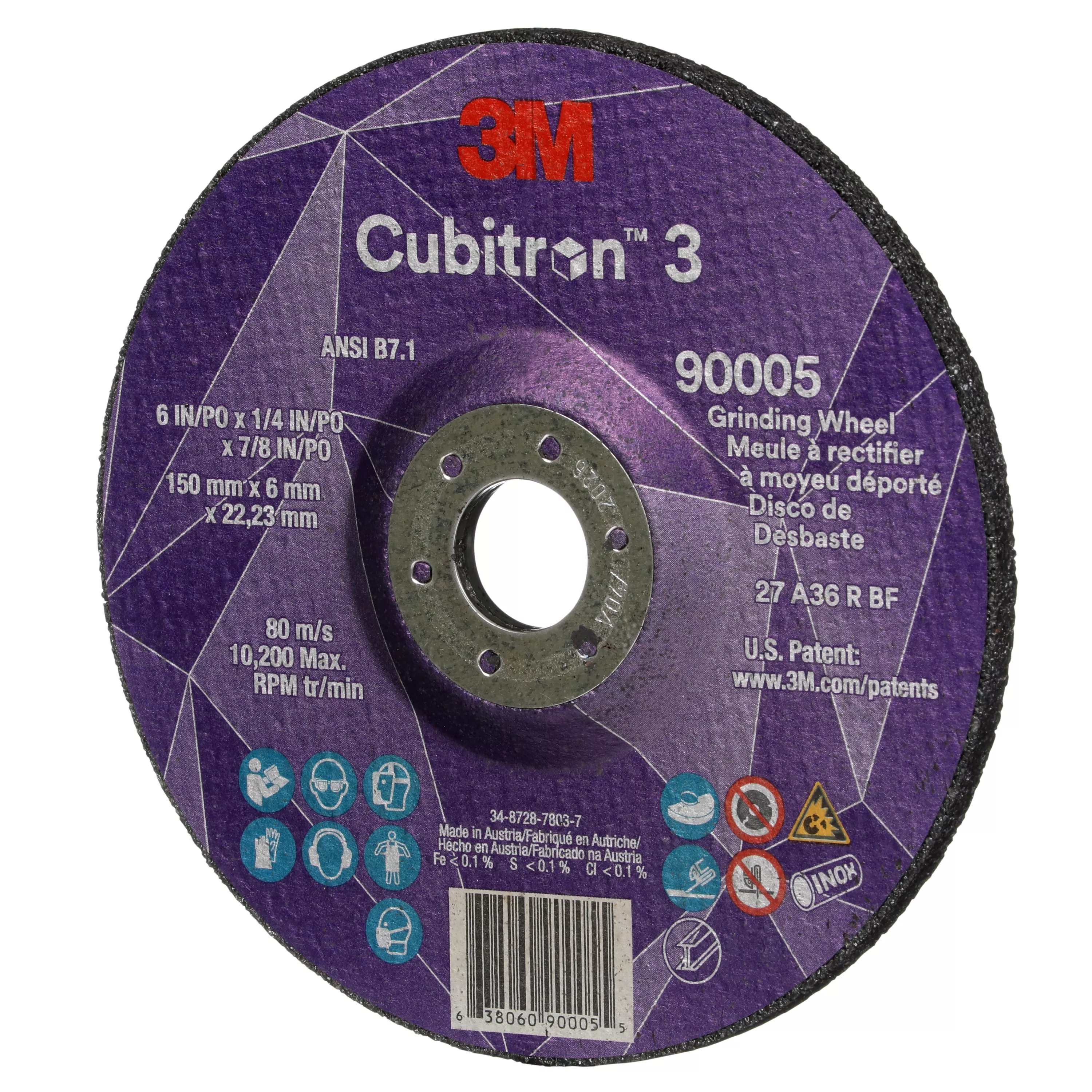 UPC 00638060900055 | 3M™ Cubitron™ 3 Depressed Center Grinding Wheel