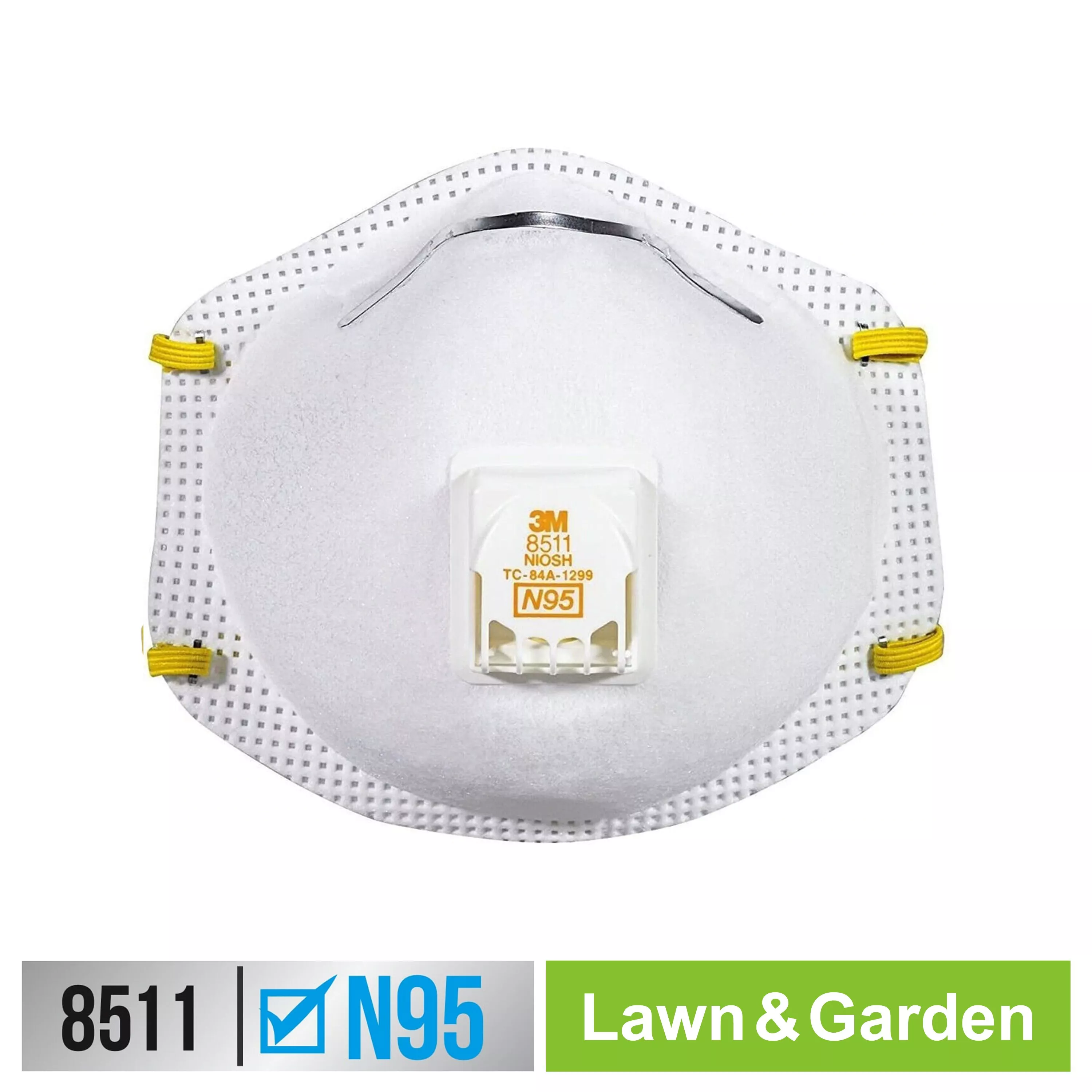 SKU 7100182264 | 3M™ Lawn & Garden Valved Respirator 8511G2-DC-PS