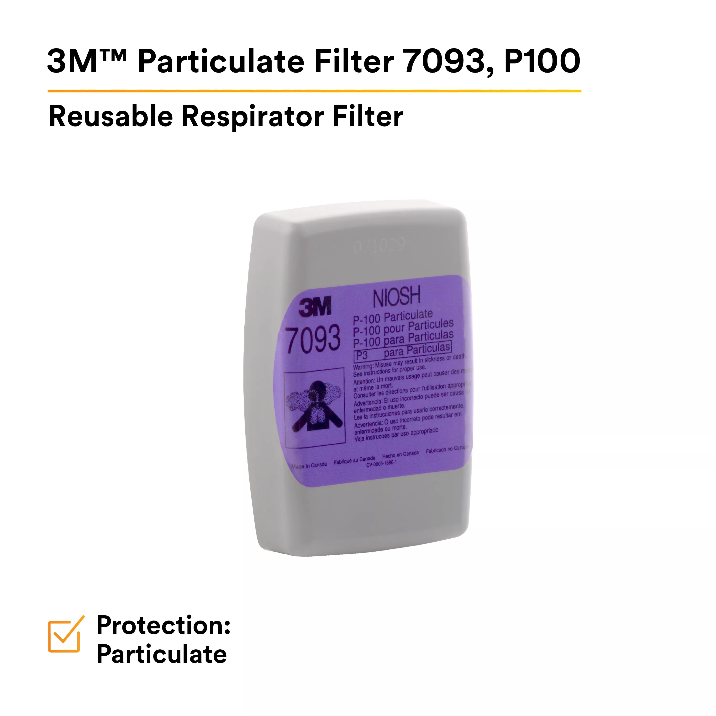 Product Number 7093 | 3M™ Particulate Filter 7093