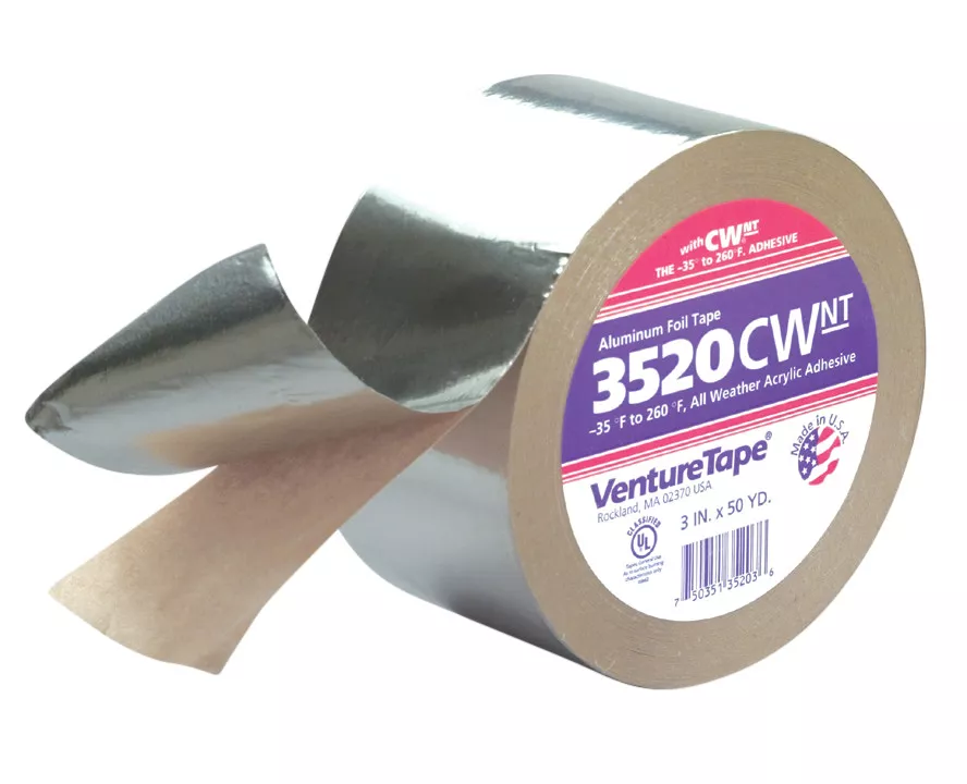 3M™ Venture Tape™ Aluminum Foil Tape 3520CW, Silver, 55 in x 250 yd, 3.7
mil, 1 Roll/Case